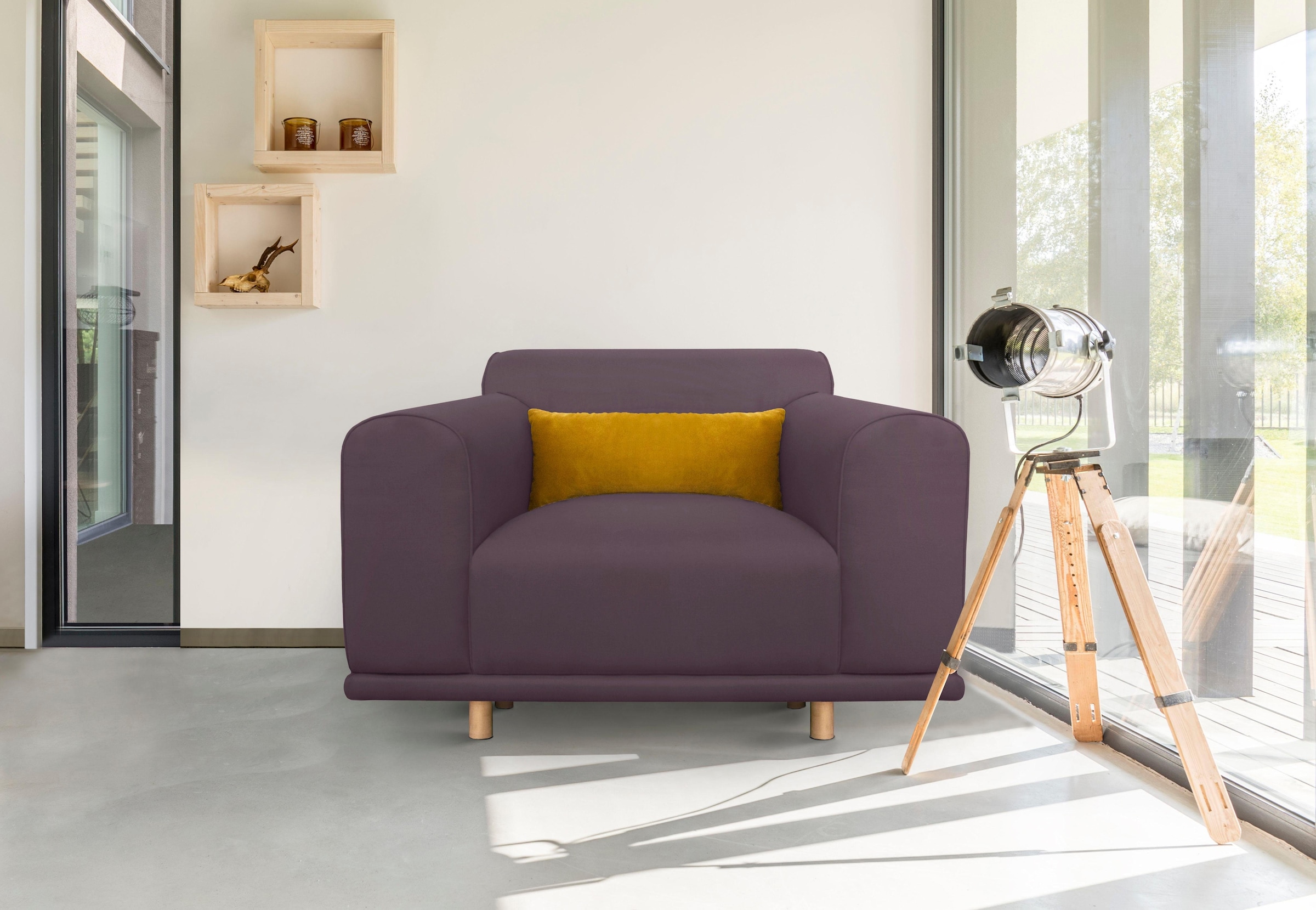 Loveseat »Maroon Sessel«, in skandinavischem Design, mit losem Kissen