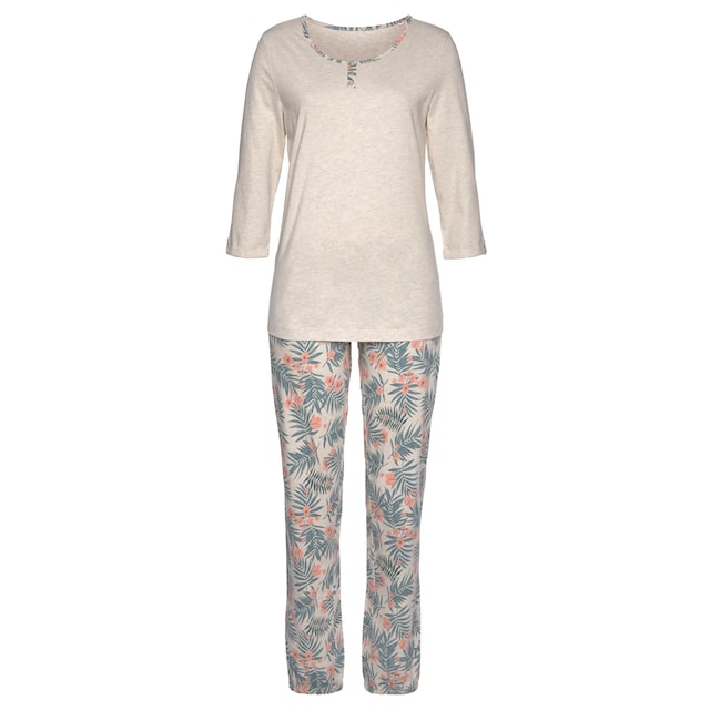 LASCANA Pyjama, (2 tlg., 1 Stück), mit gemusterter Hose online bestellen  bei Jelmoli-Versand Schweiz