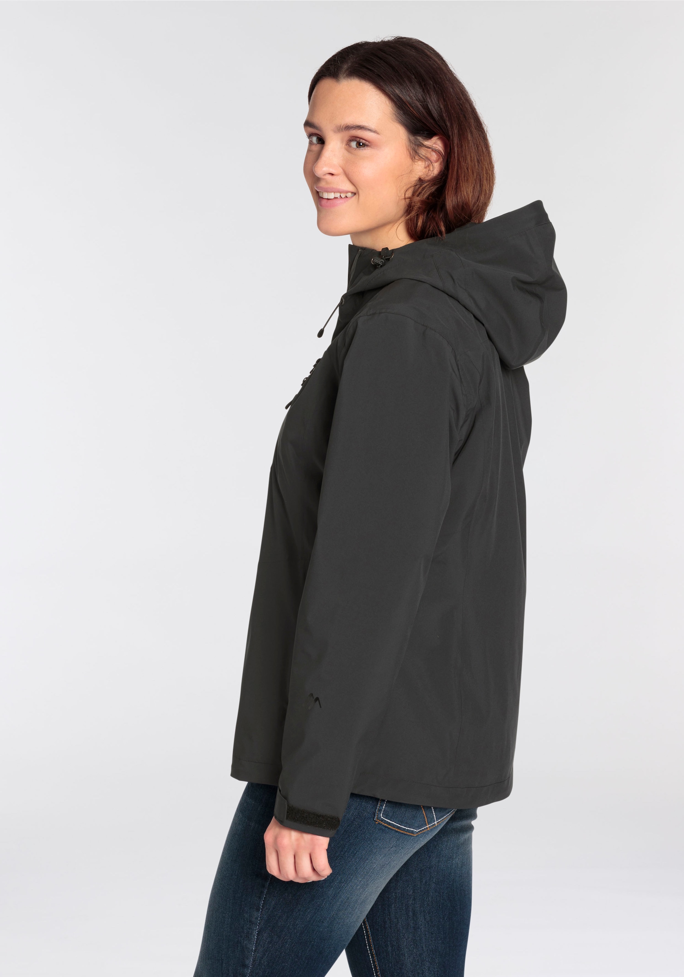 Maier Sports Funktionsjacke, mit Kapuze, Wasserdichte Übergangsjacke, auch in grossen Grössen erhältlich