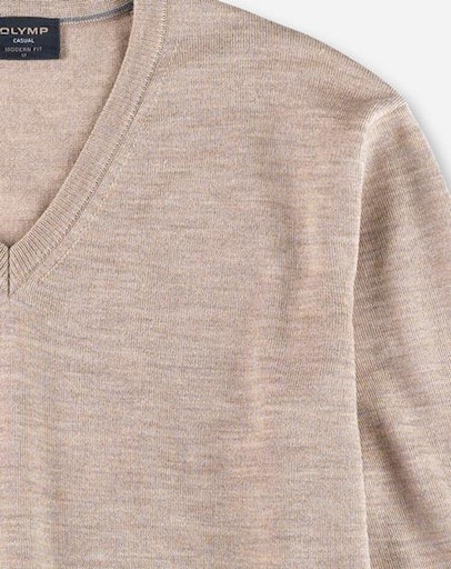 OLYMP V-Ausschnitt-Pullover »OLYMP Strick Casual«, klassischer Strickpullover