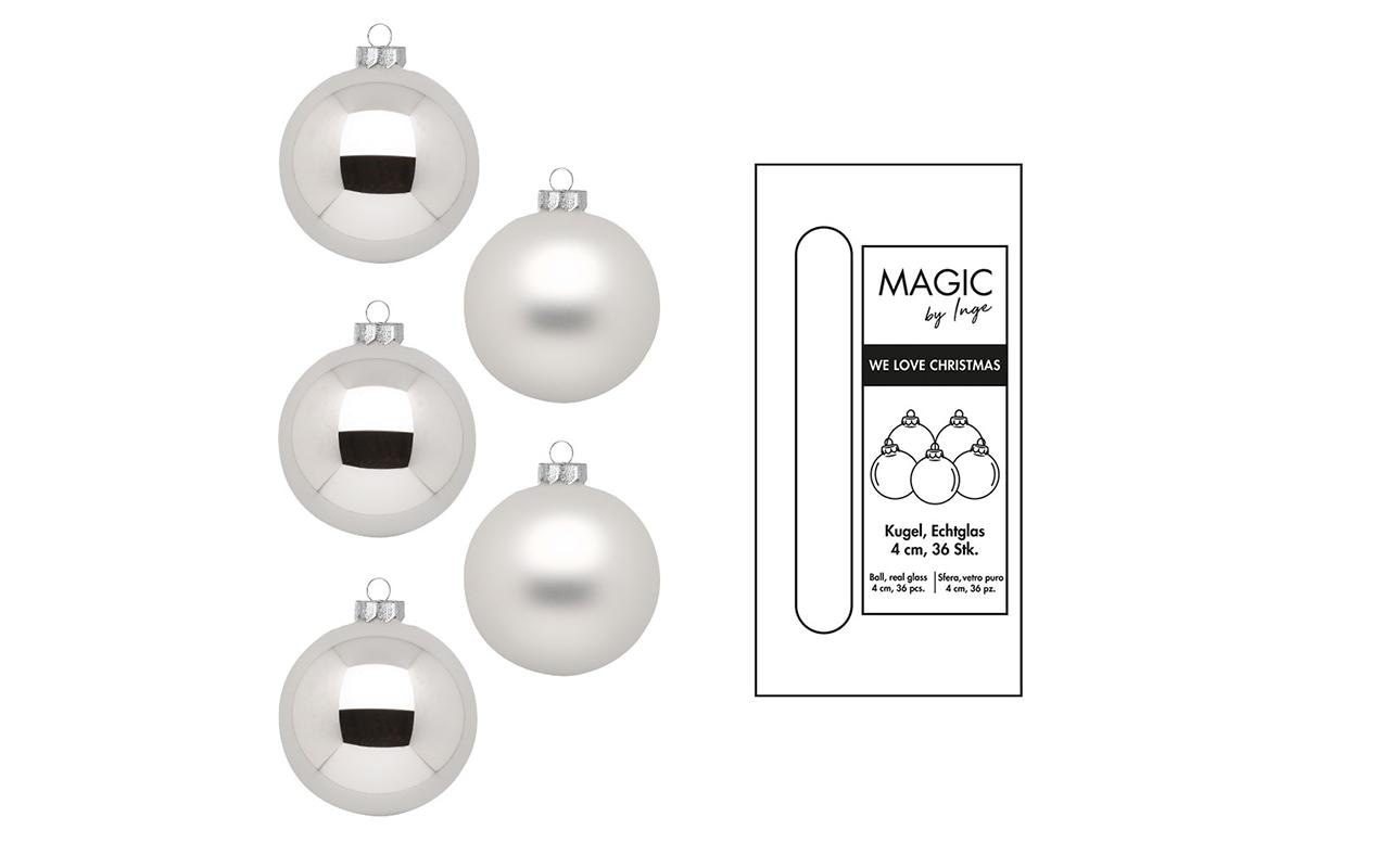 Weihnachtsbaumkugel »Inge Weihnachtskugel, Frosty Silver«, (36 St.)