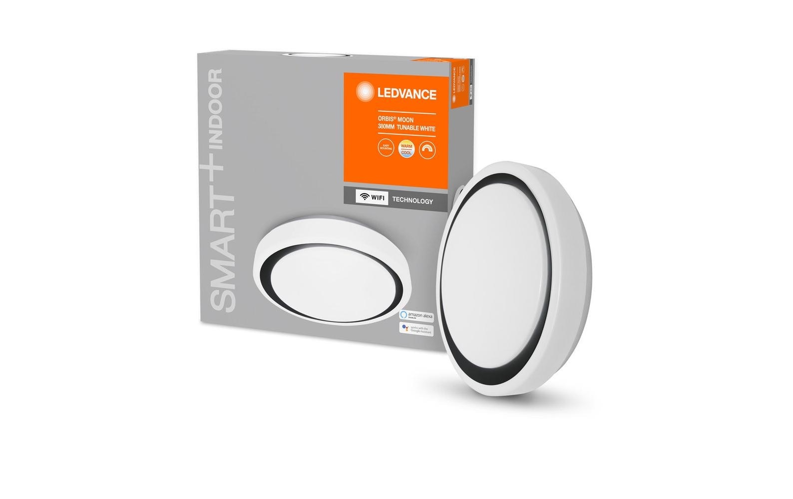 LED Deckenleuchte »SMART+ Orbis Moon, 24 W, Ø 38 cm, Schwarz«, 1 flammig