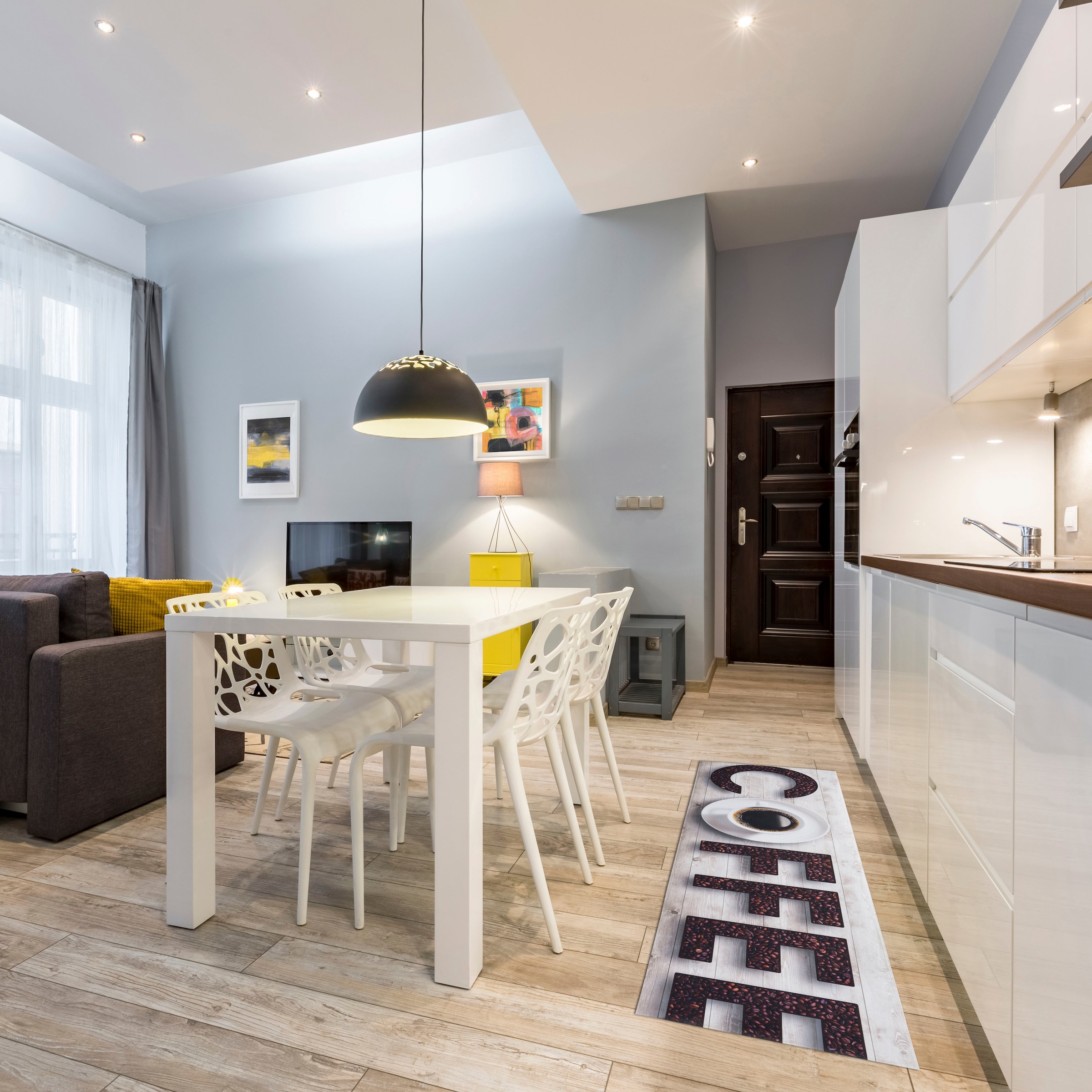 Andiamo Läufer »Kitchen«, rechteckig, 3 mm Höhe, Vinyl-Küchenläufer, moderne Küchenmotive, Pasta, Gewürze, Kaffee