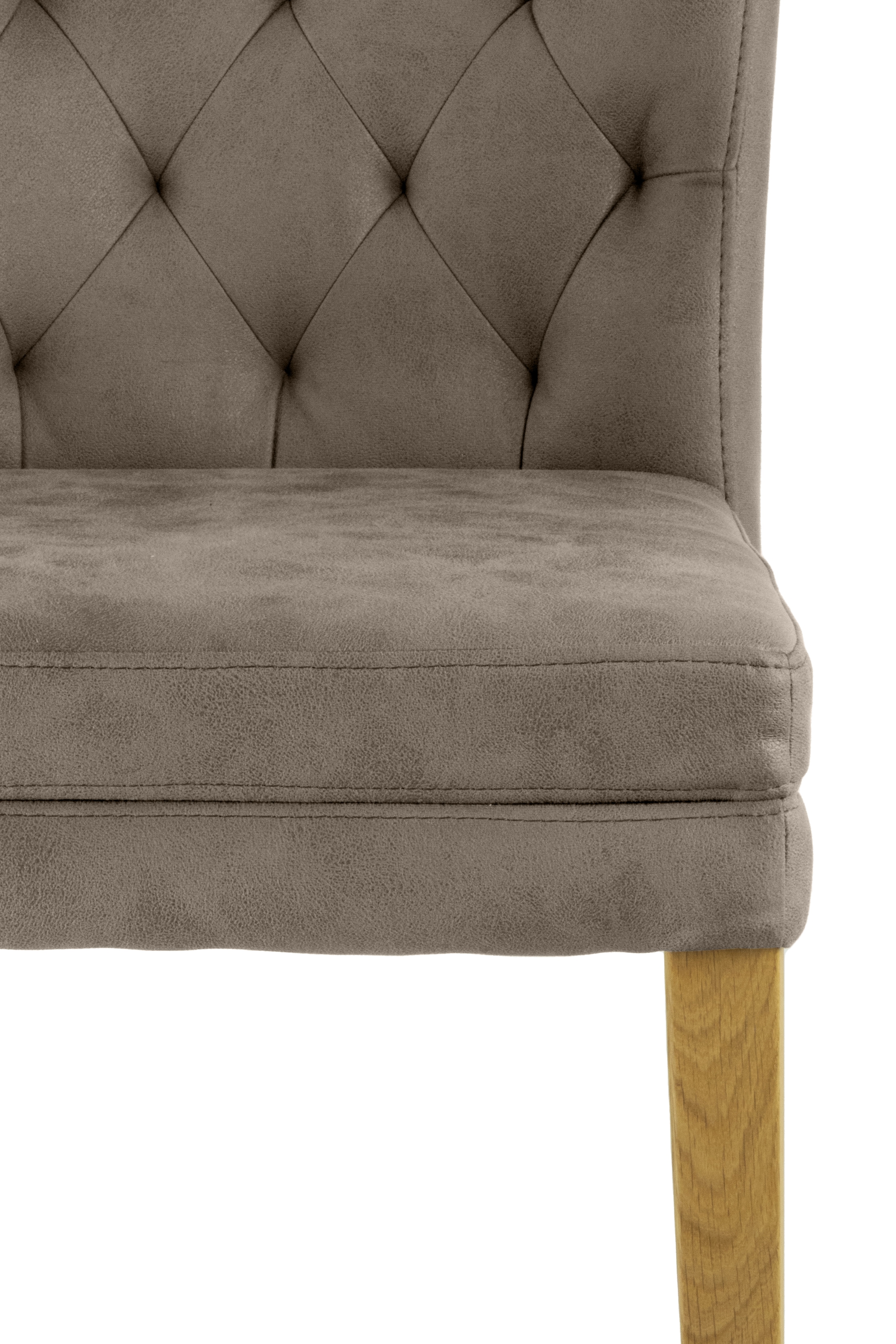 Home affaire 4-Fussstuhl »Colorado«, (Set), 2 St., Microfaser, bequeme Polsterung, Gestell Massivholz wenge oder eiche natur