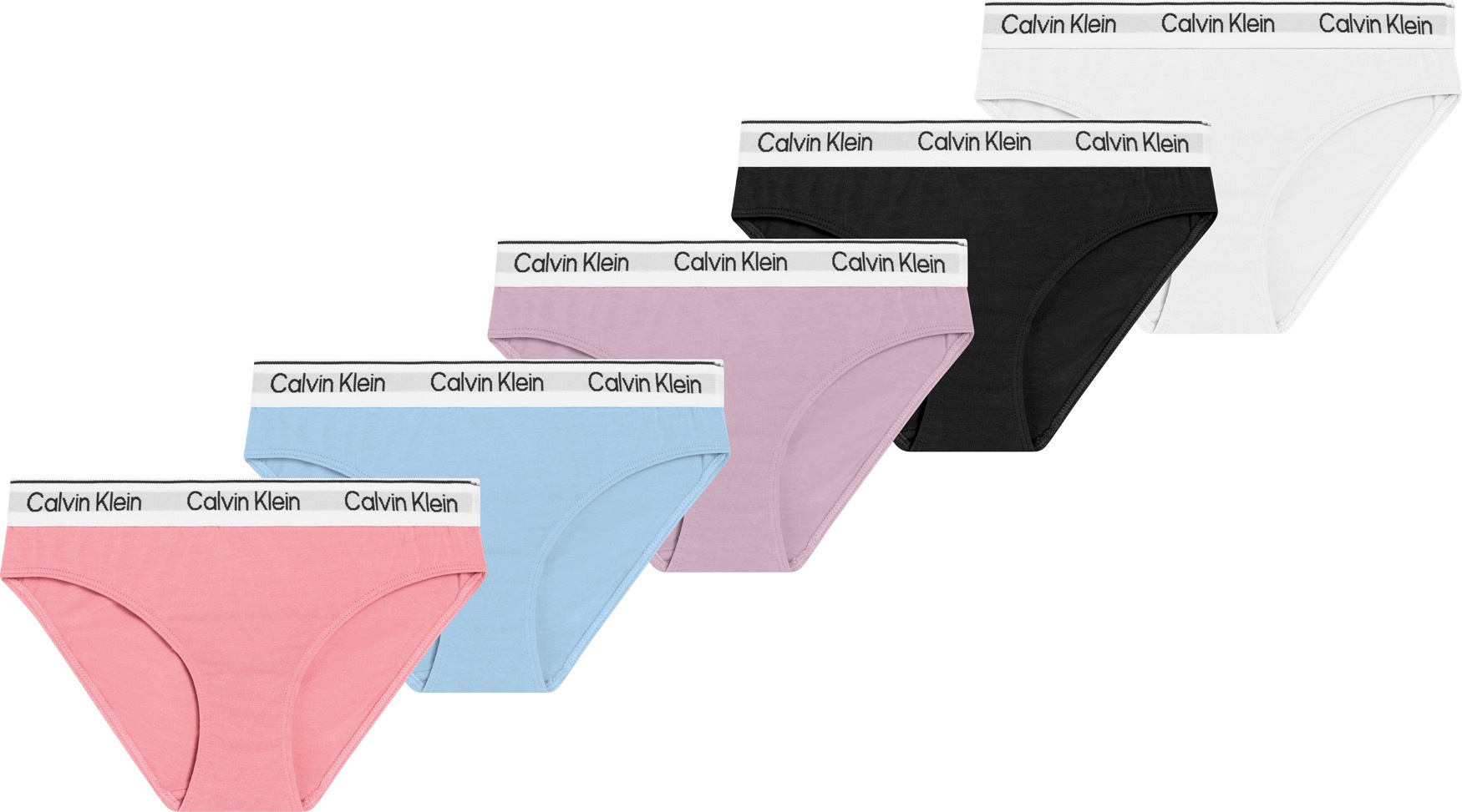 Calvin Klein Underwear Brasilslip »5PK BIKINI« Packung, 5er-Pack, 5 Stk. mit Logobund