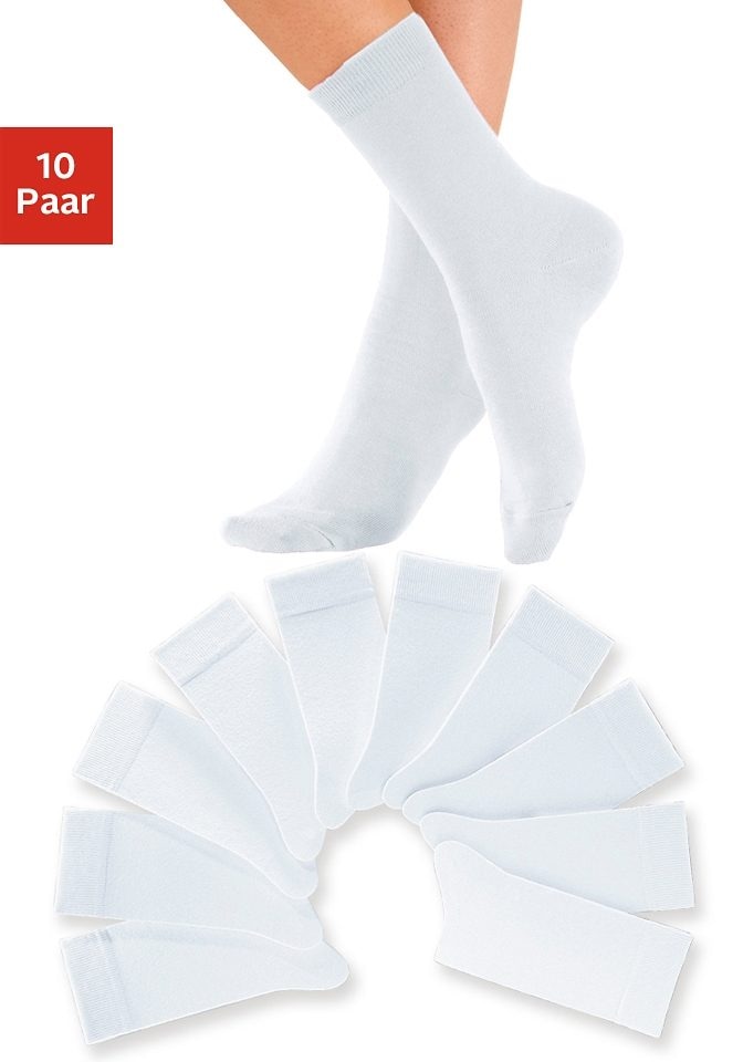 H.I.S Freizeitsocken Packung, 10 Stk. tlg. mit weichen Rippbündchen