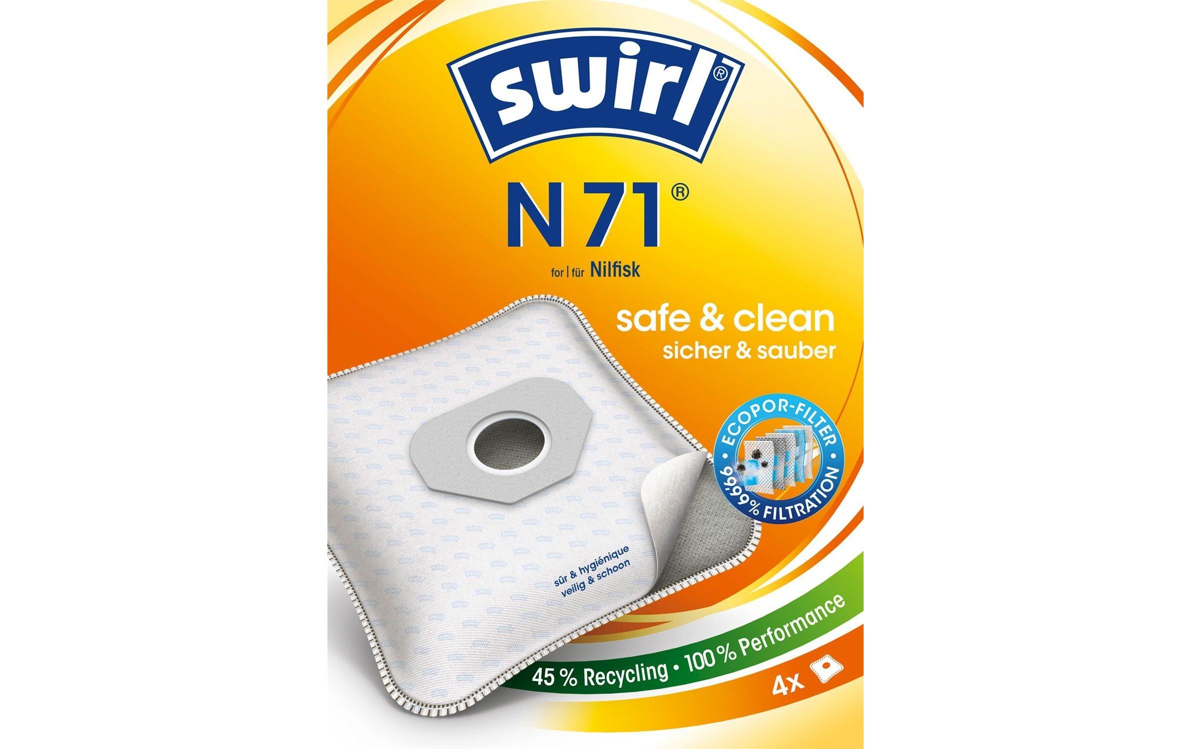 Swirl Staubsaugerbeutel »N 73 4 Stück«, (4 St.)