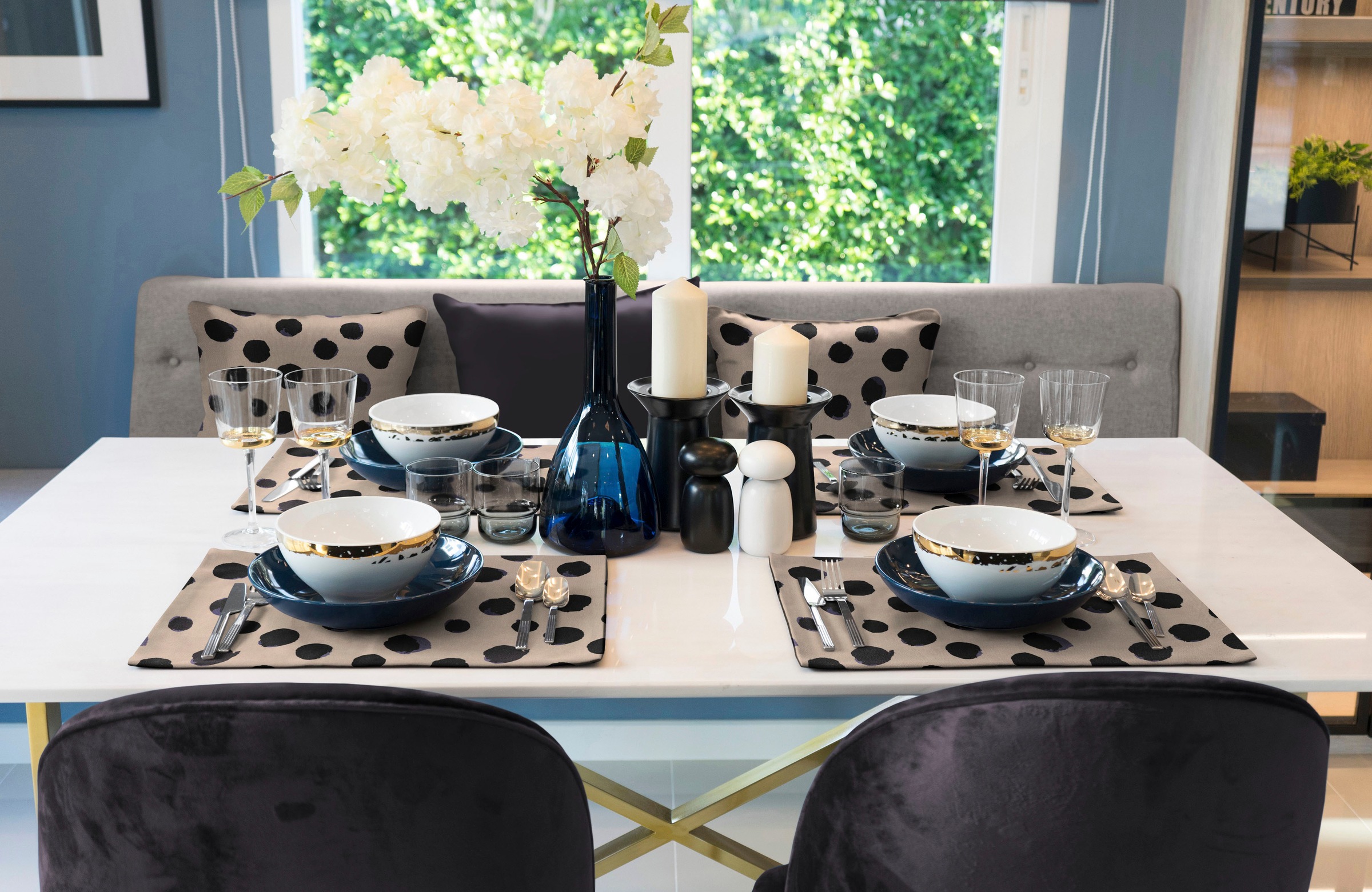 Adam Platzset "Dots" aus Bio-Baumwolle,Made in Germany
