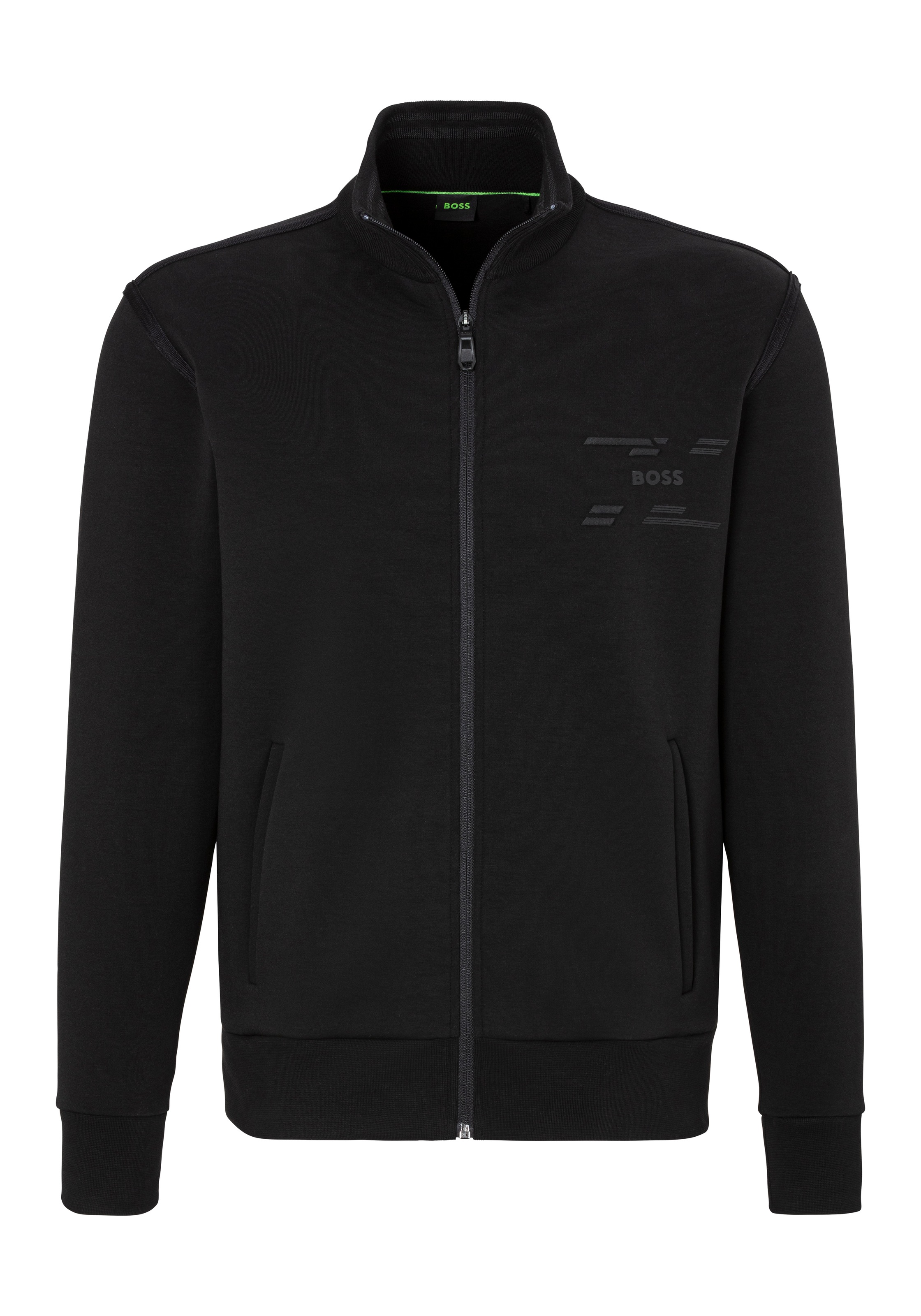 BOSS GREEN Sweatjacke »Skaz Tape« mit Stehkragen
