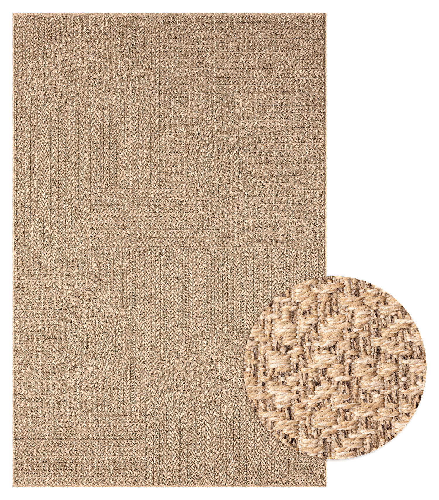 merinos Teppich »Kenzy 7«, rechteckig, 10 mm Höhe, robuster In- und Outdoor Teppich im natürlichen Jute-Look, wetterfest