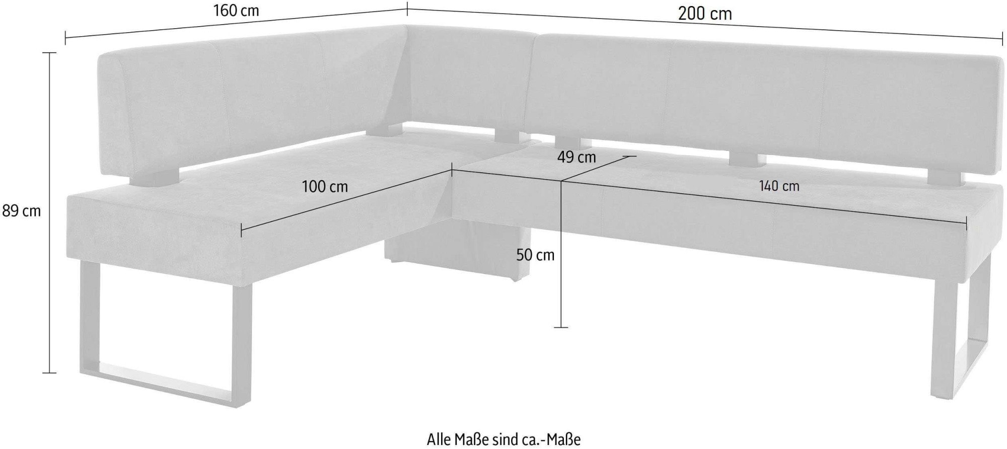 Home affaire Eckbankgruppe »Oliver«, (Set, 4 tlg., 4-tlg), Eckbank mit Wellenunterfederung im Sitz, Tisch Massiv Eiche