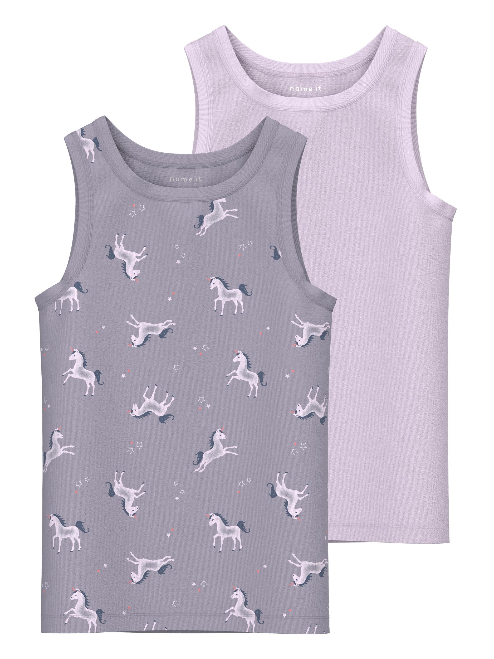 Name It Unterhemd »NMFTANK TOP 2P LAVENDER UNICORN NOOS« Packung, 2 Stk.