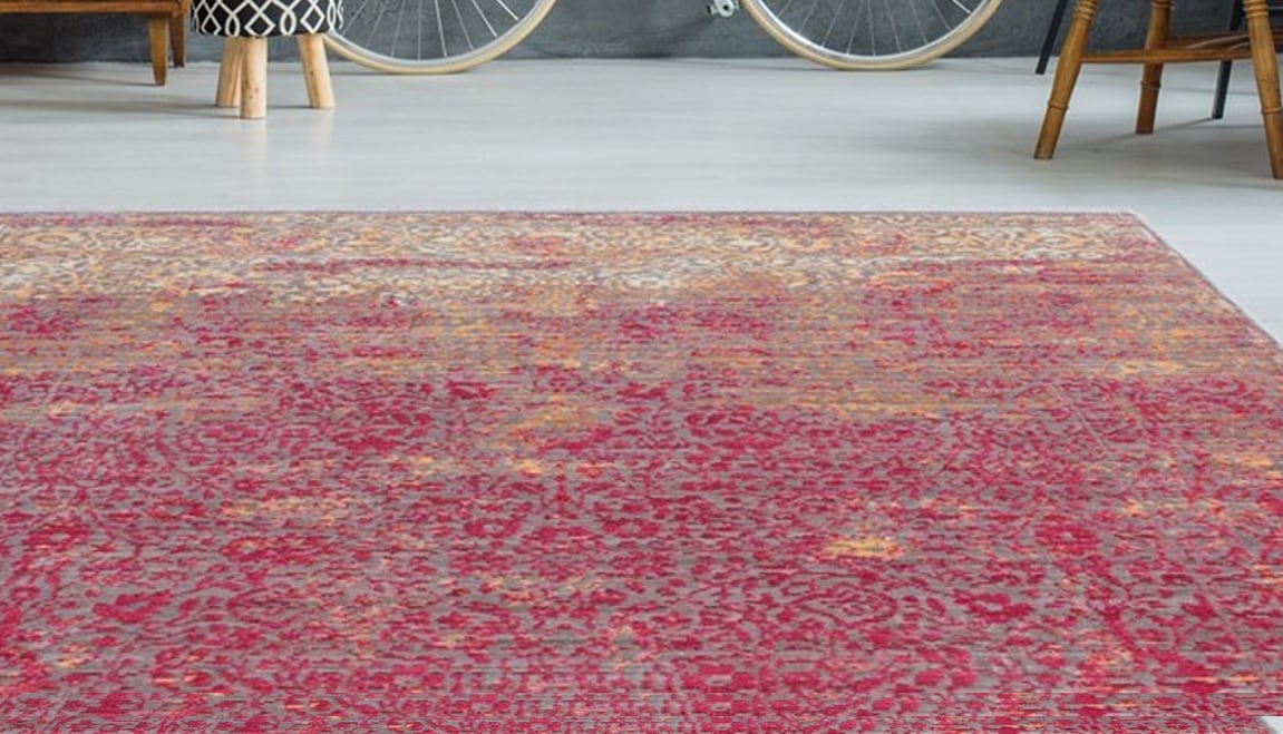 Arte Espina Teppich »Antigua 225«, rechteckig, 9 mm Höhe, Fransenteppich im Vintage-Design, brillantes Farbenspiel