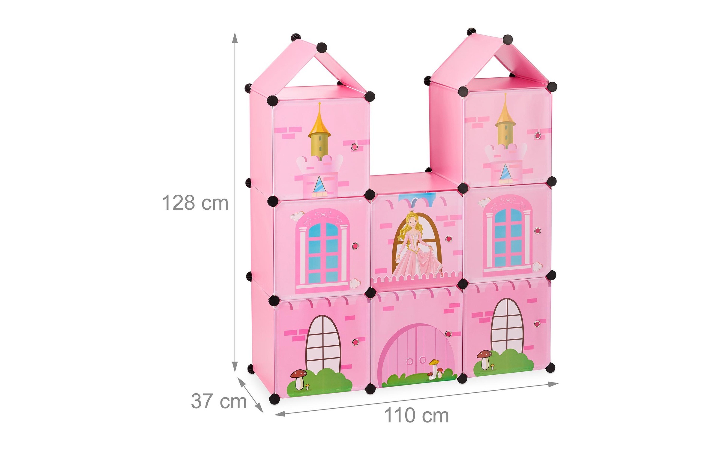 relaxdays Kinderregal »Kinderzimmer als Schloss«
