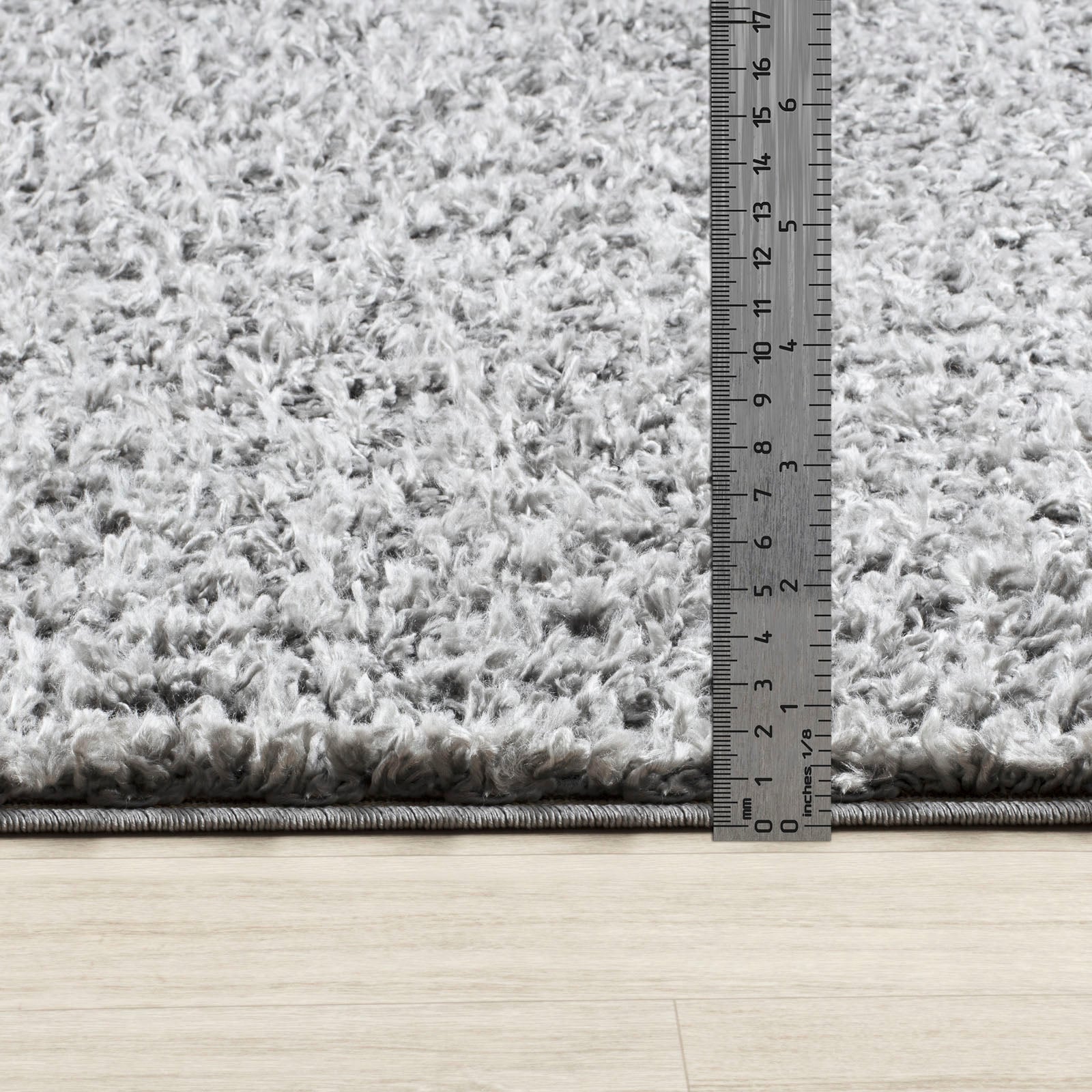 Livabliss Hochflor-Teppich »BORACAY«, rund, 37 mm Höhe, Flauschig, Langflor, Weich, Wohnzimmer Flurteppich, Grau