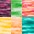 1x pink, 1x orange, 1x gelb, 1x türkis, 1x lila, 1x grün