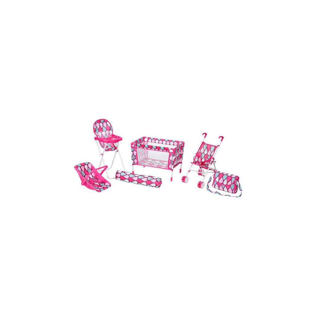 Knorrtoys® Puppen Reiseset »Puppenreiseset Pink«, (6 tlg.)