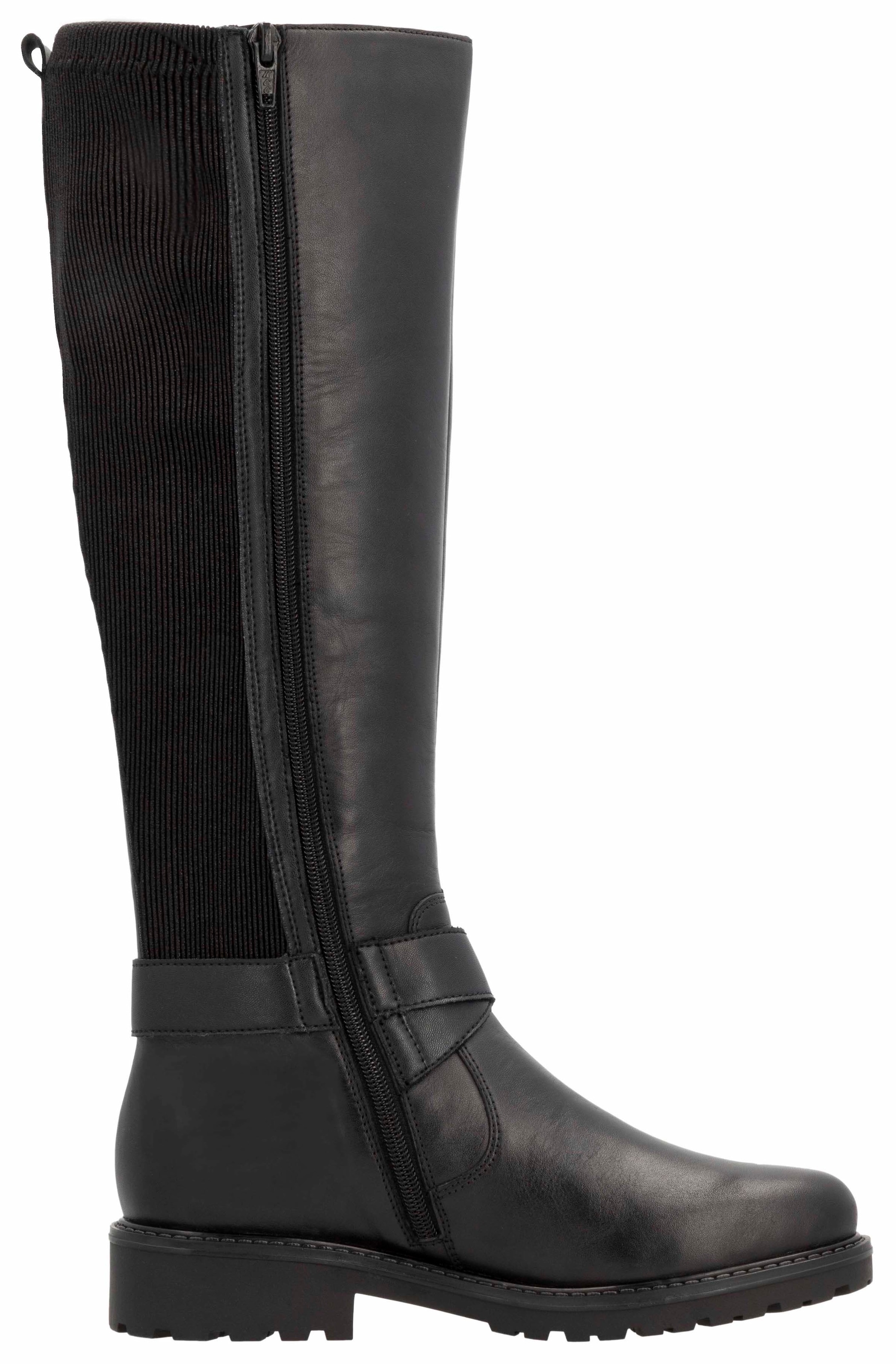 Remonte Stiefel »Elisabeth Hurley-Collection«, Blockabsatz, Herbstmode, Langschaftstiefel mit Innenreissverschluss