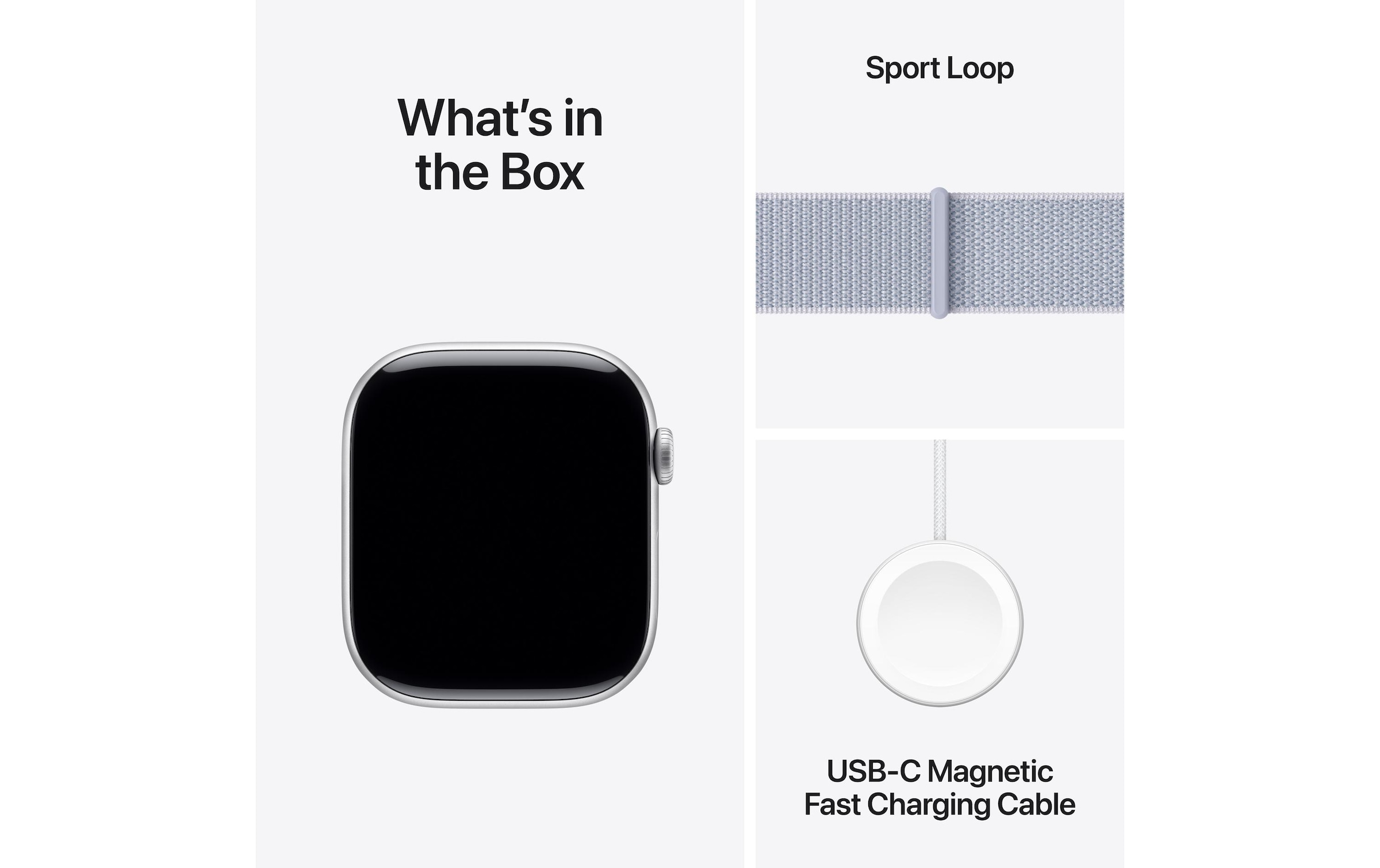 Apple Watch Series 10 Aluminium, 46 mm, GPS + Cellular, Sport Loop, Silberfarben