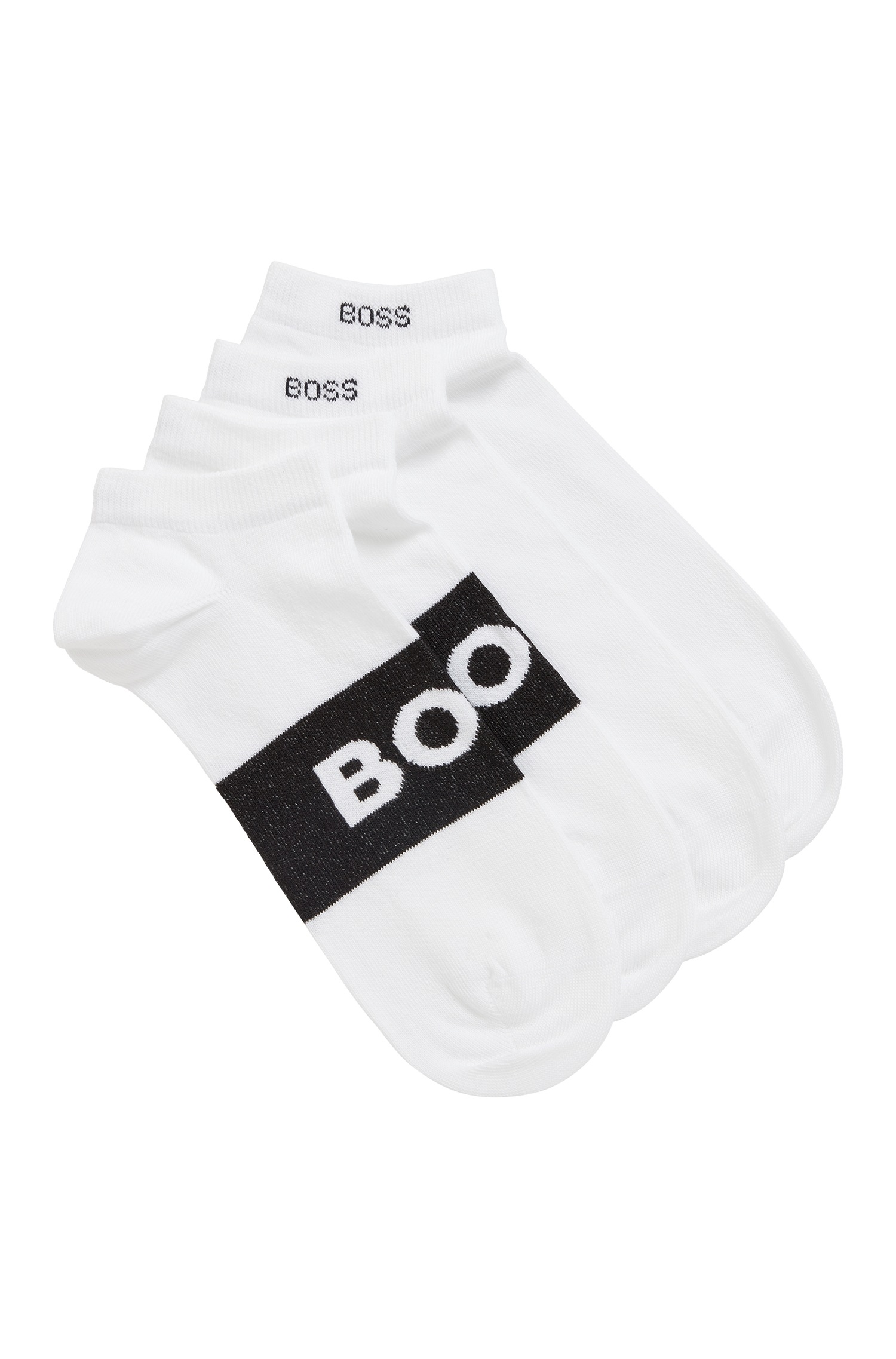 BOSS Businesssocken »2P AS Logo CC« Packung, 2er Pack, 2 Stk. tlg. mit grossem, eingestricktem BOSS Logo-Schriftzug