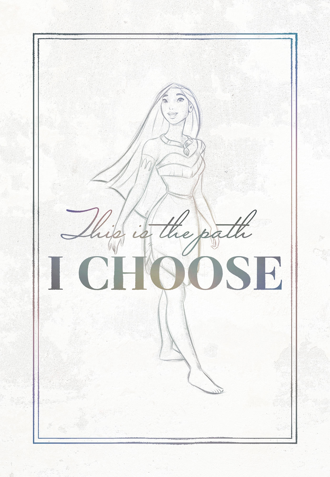 Komar Leinwandbild »Pocahontas Your Choice - Grösse 40 x 60 cm«, Disney, (1 St.), Keilrahmenbild mit Echtholzrahmen, Kinderzimmer
