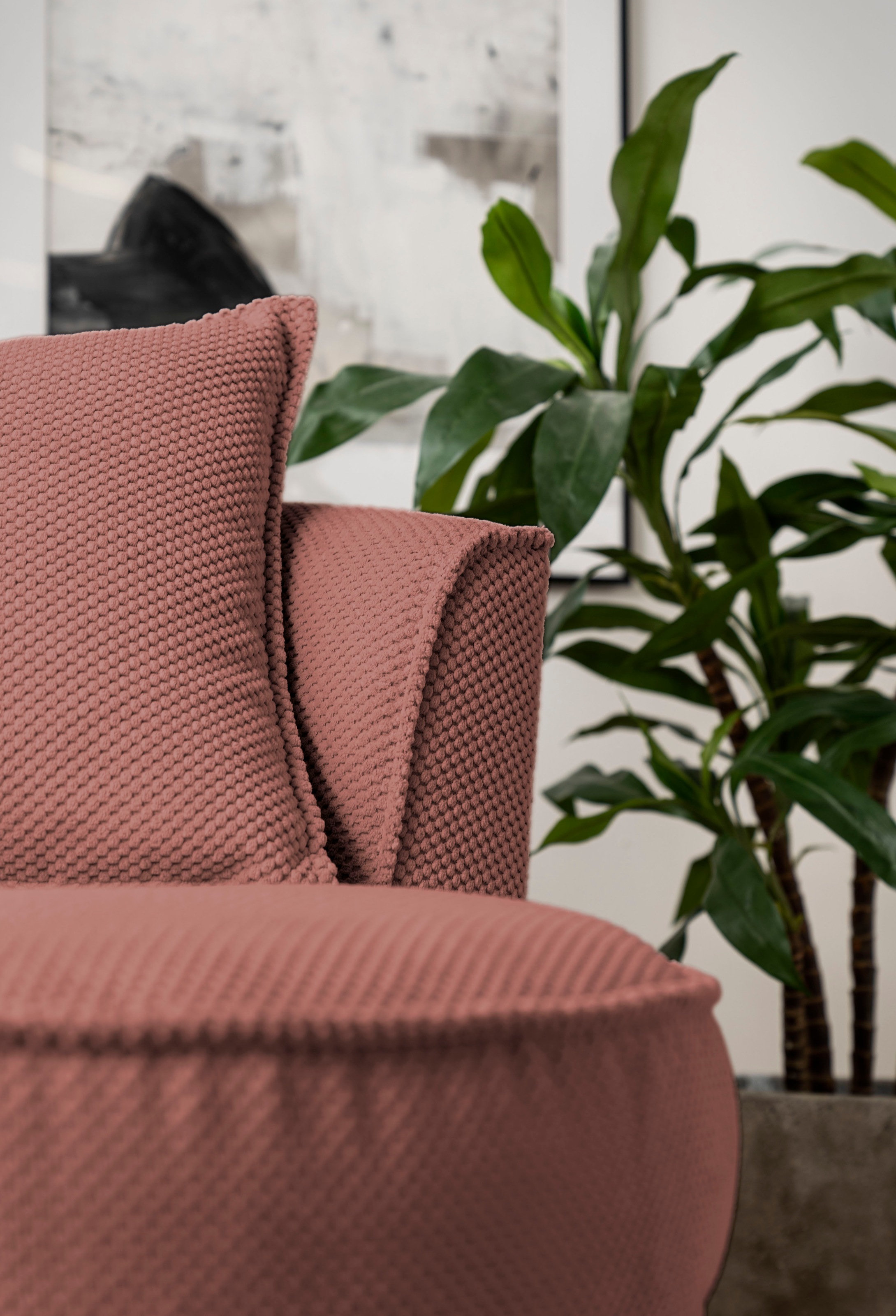 Leonique Drehsessel »MAISIE, Lese-Sessel, Love Seat,«, trendige Stoffe MEGA CORD und Web-Velours, 360 Grad drehbar
