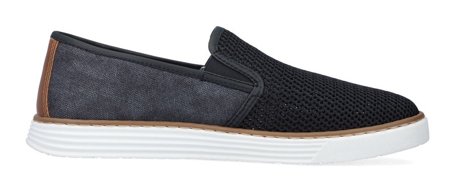 Rieker Slip-On Sneaker, Casual Slipper, Freizeitschuh mit gemustertem Innenfutter