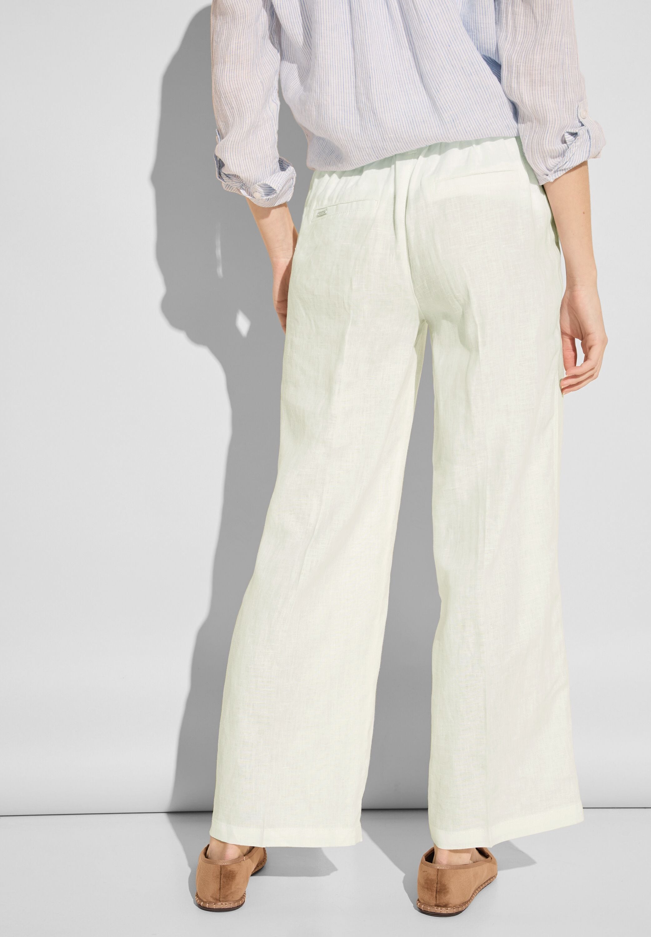 STREET ONE Leinenhose, Sommerhose mit Gürtelschnallen