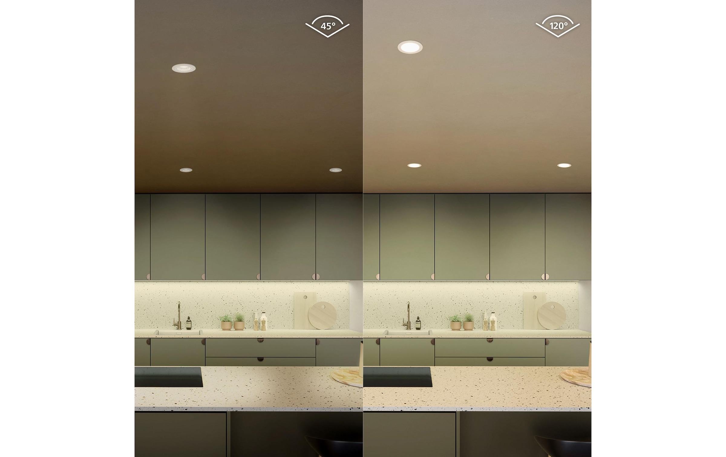 Philips Hue LED Deckenleuchte »White & Color Ambiance Slim Recessed 90 mm weiss«