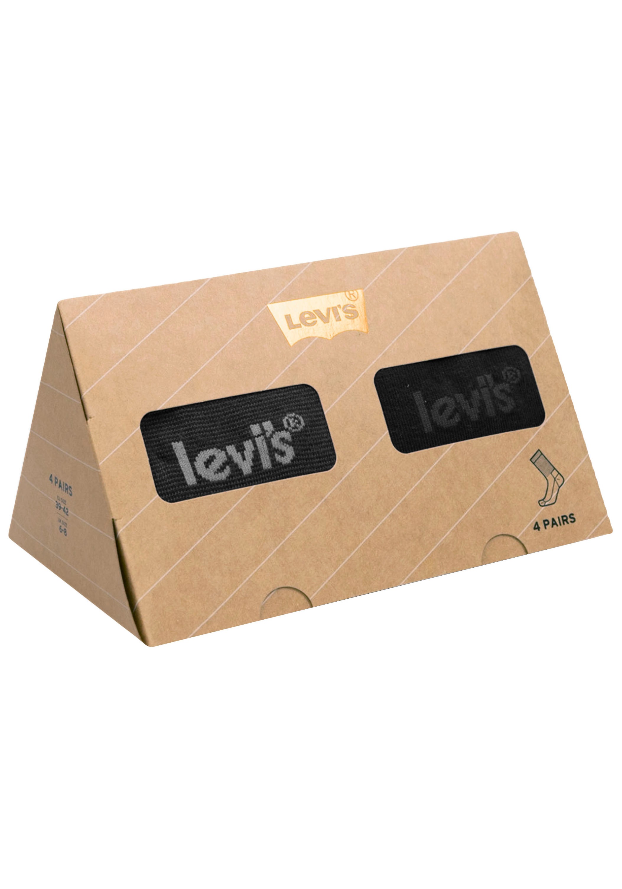 Levi's® Socken, (Packung, 4 Paar), mit breitem Logobund