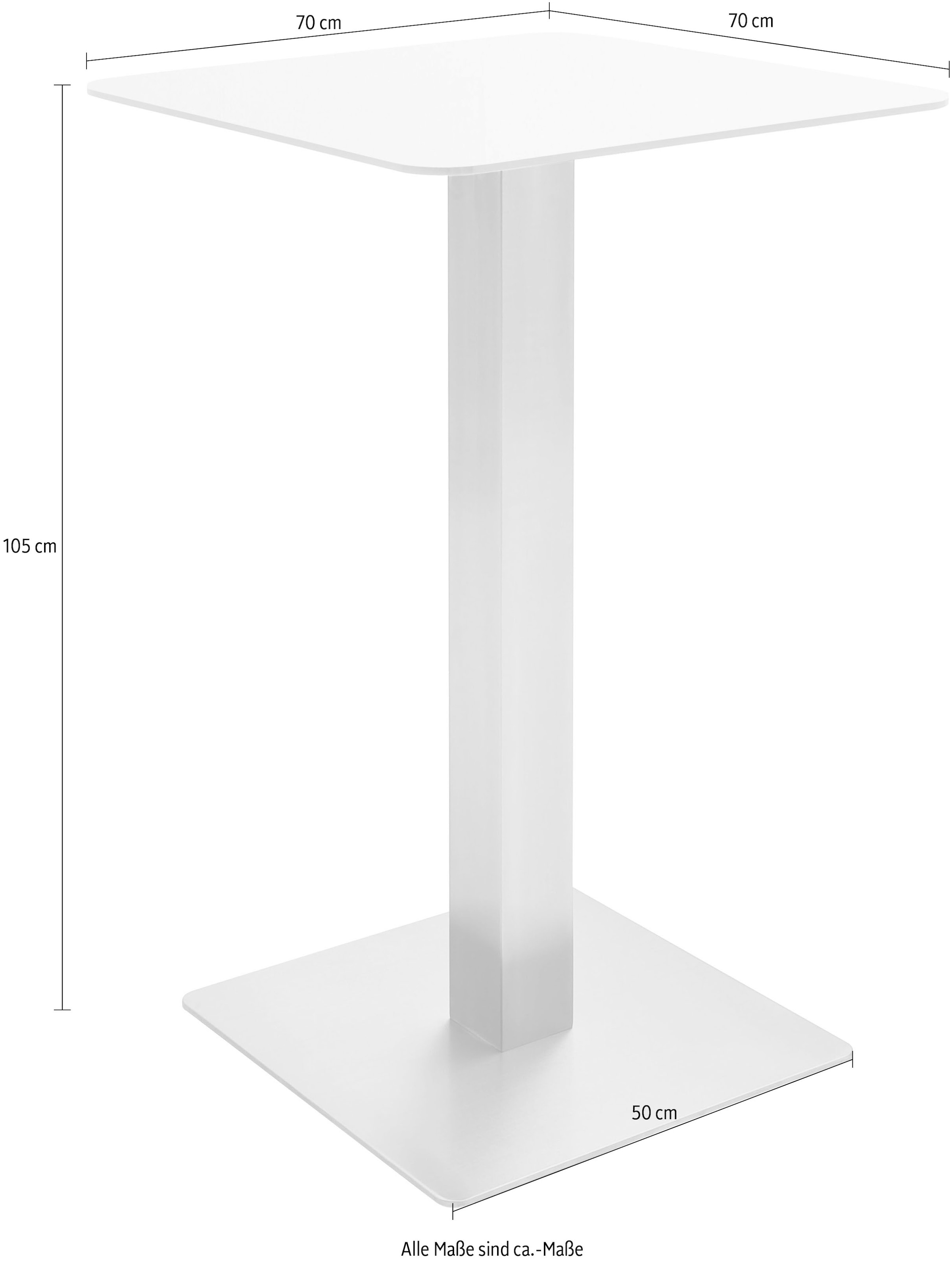 | Edelstahl mit furniture Bartisch Tischplatte MCA Bartisch »Zarina«, Glaskeramik Gestell kaufen mit Jelmoli-Versand online