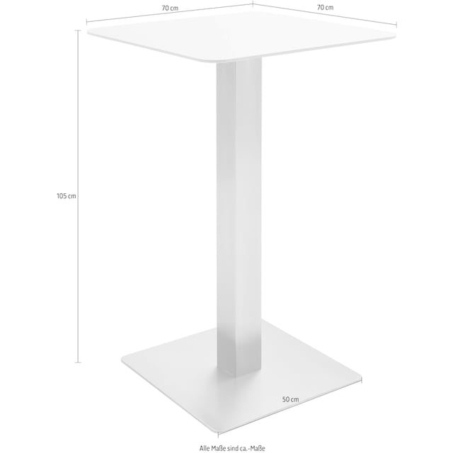 MCA furniture Bartisch »Zarina«, Bartisch mit Glaskeramik Tischplatte mit Edelstahl  Gestell online kaufen | Jelmoli-Versand