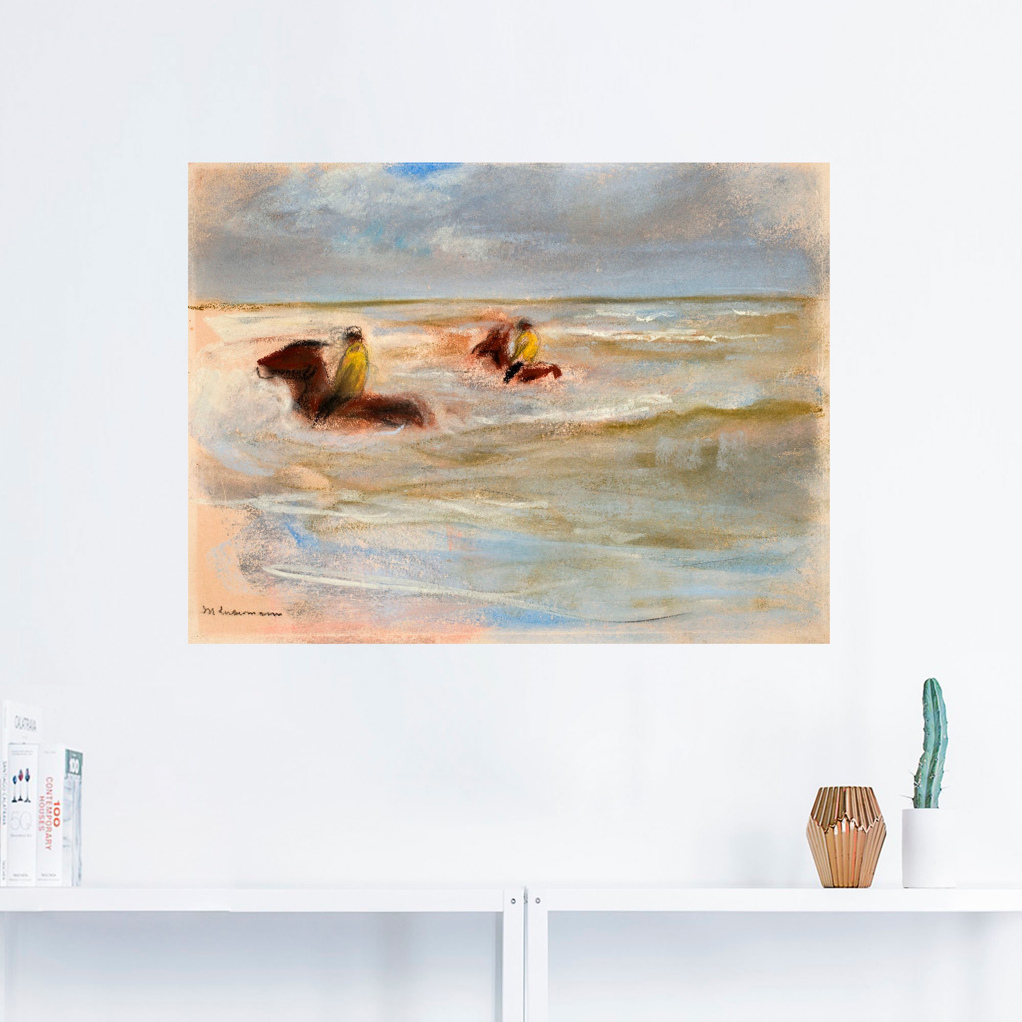 Artland Wandbild »Reiter am Strand (Stalljungen)«, Reitbilder, (1 St.), als Alubild, Leinwandbild, Wandaufkleber oder Poster in versch. Grössen