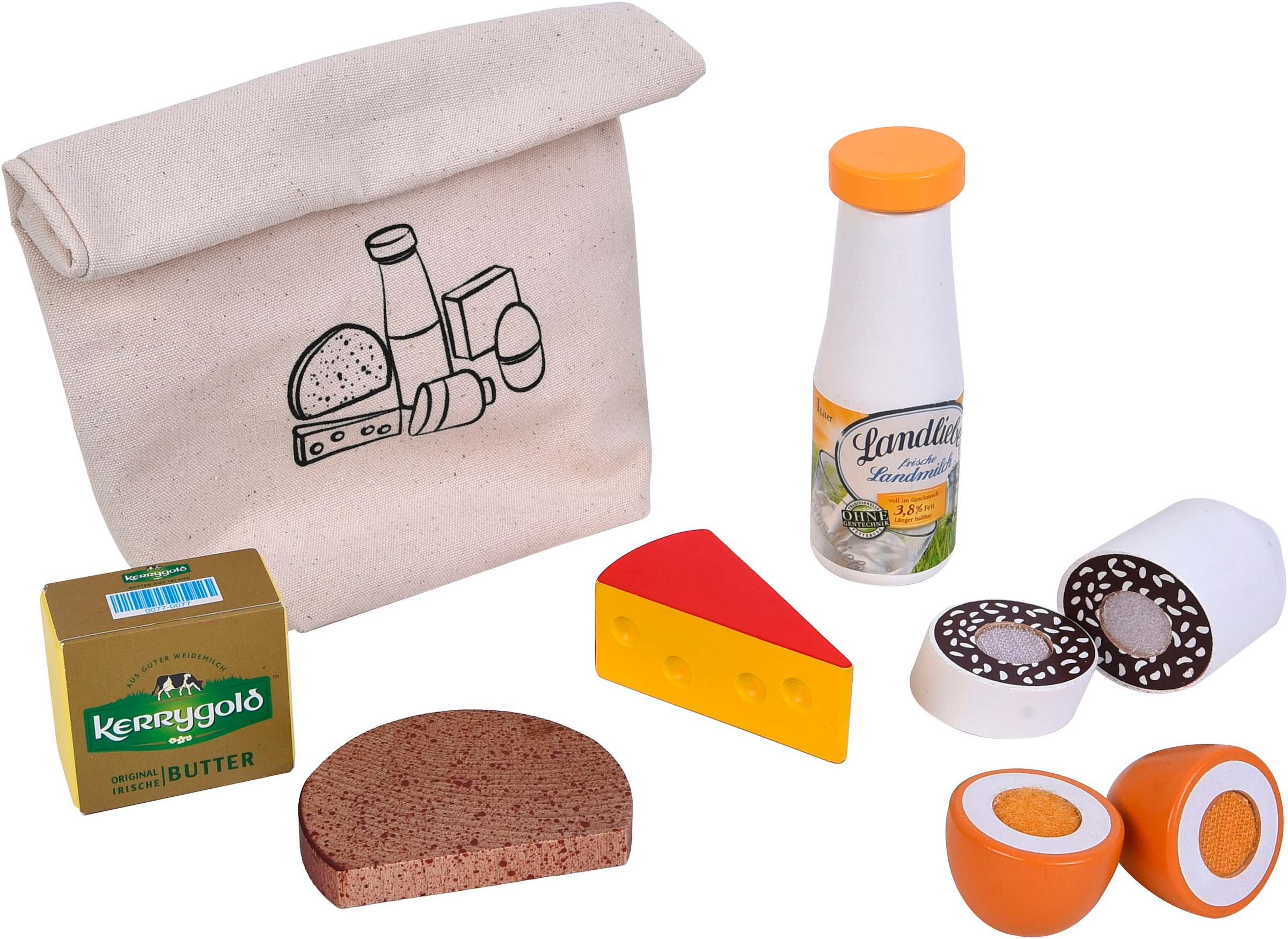 Tanner Spiellebensmittel "Picknick Artikel im schönen Baumwollsäckchen"