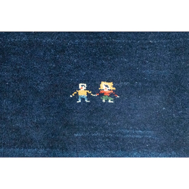 morgenland Wollteppich »Gabbeh Teppich handgeknüpft dunkelblau«, rechteckig,  handgeknüpft online kaufen | Jelmoli-Versand
