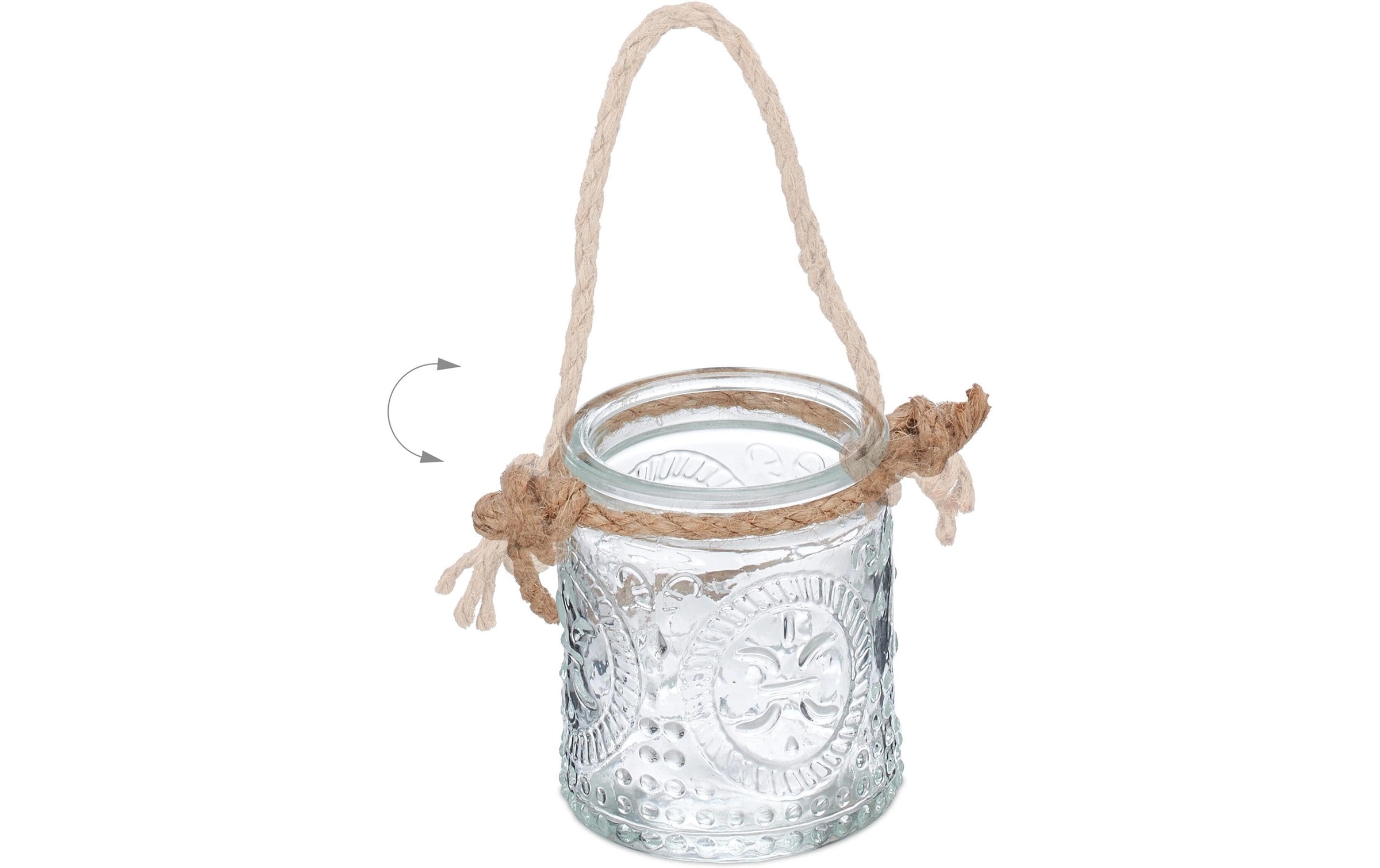 relaxdays Hängewindlicht »Summer Vintage 7 cm, Glas, 12 Stück«, (12 St.)