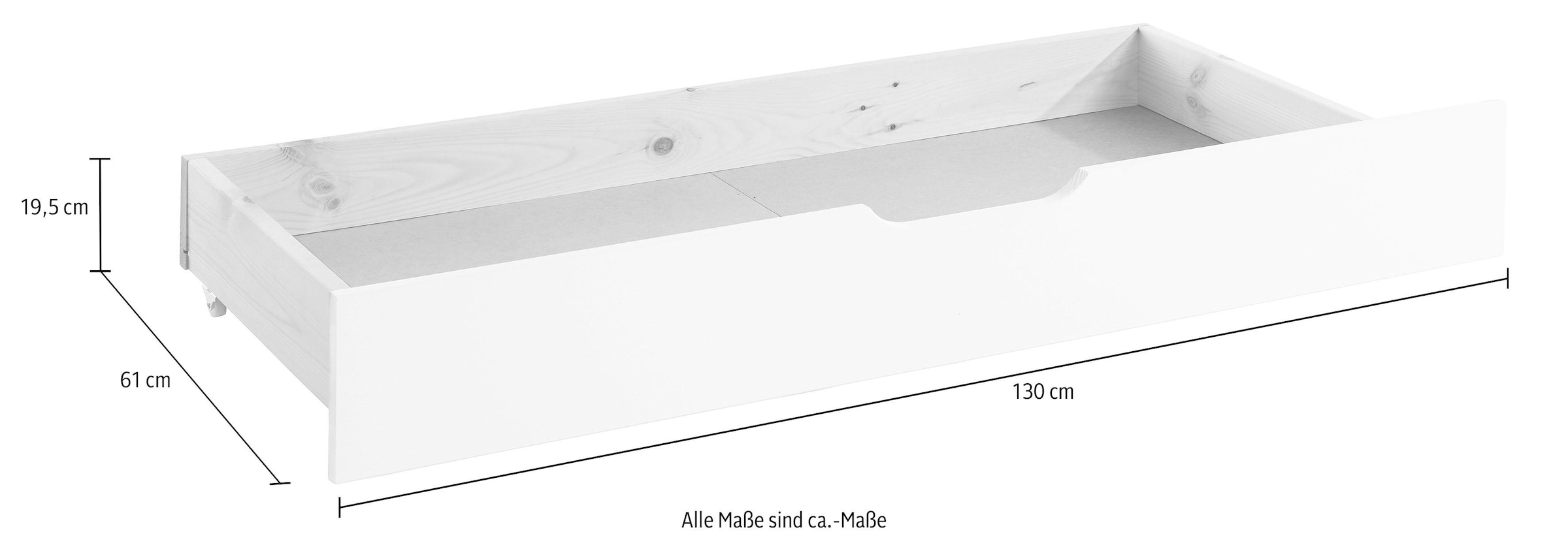 Lüttenhütt Schubkasten »"LOTTE " passend zum Kinderbett,«, zertifiziertes Massivholz