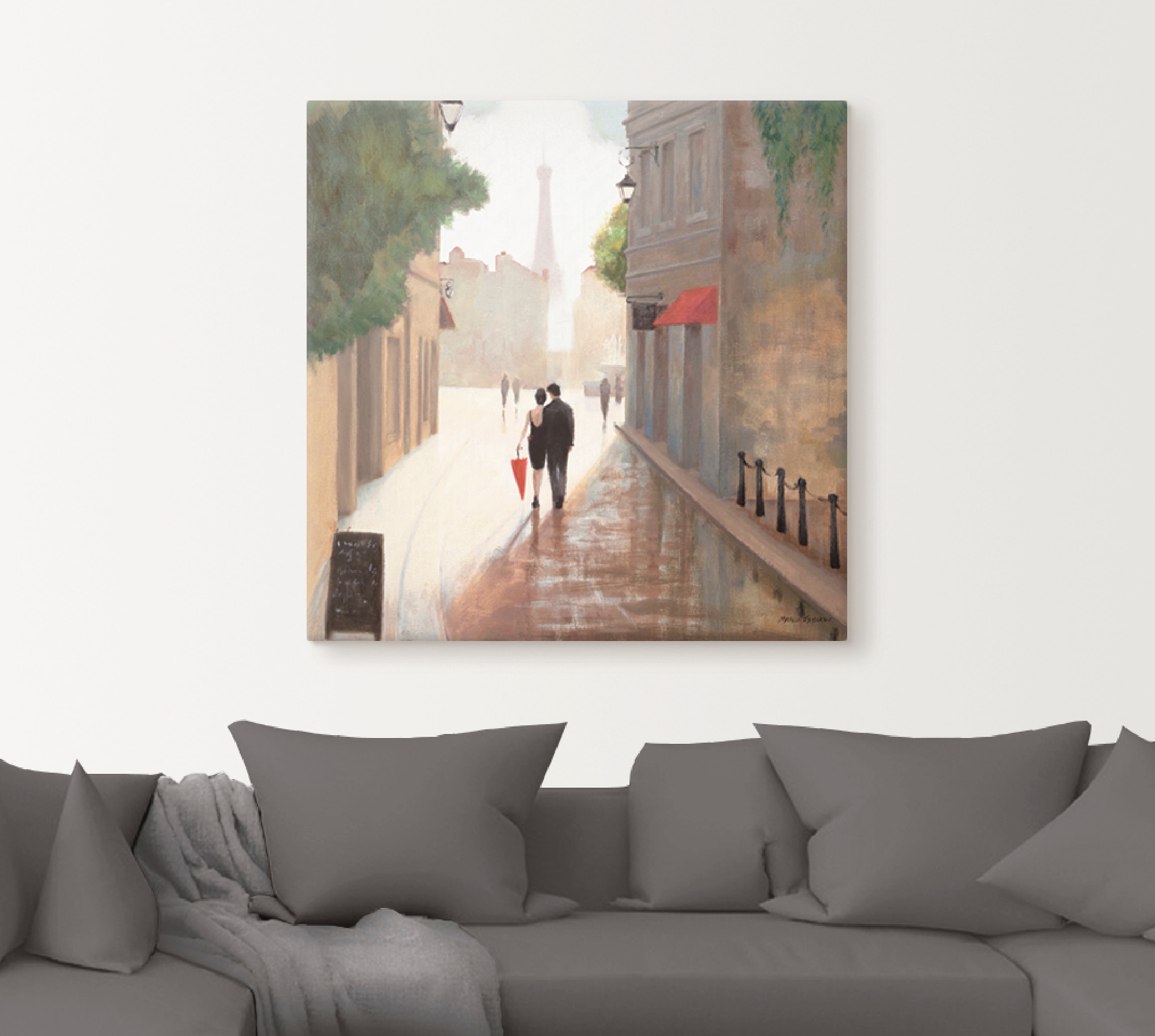 Artland Wandbild »Paris Romanze I«, Frankreich, (1 St.), als Leinwandbild, Poster, Wandaufkleber in verschied. Grössen