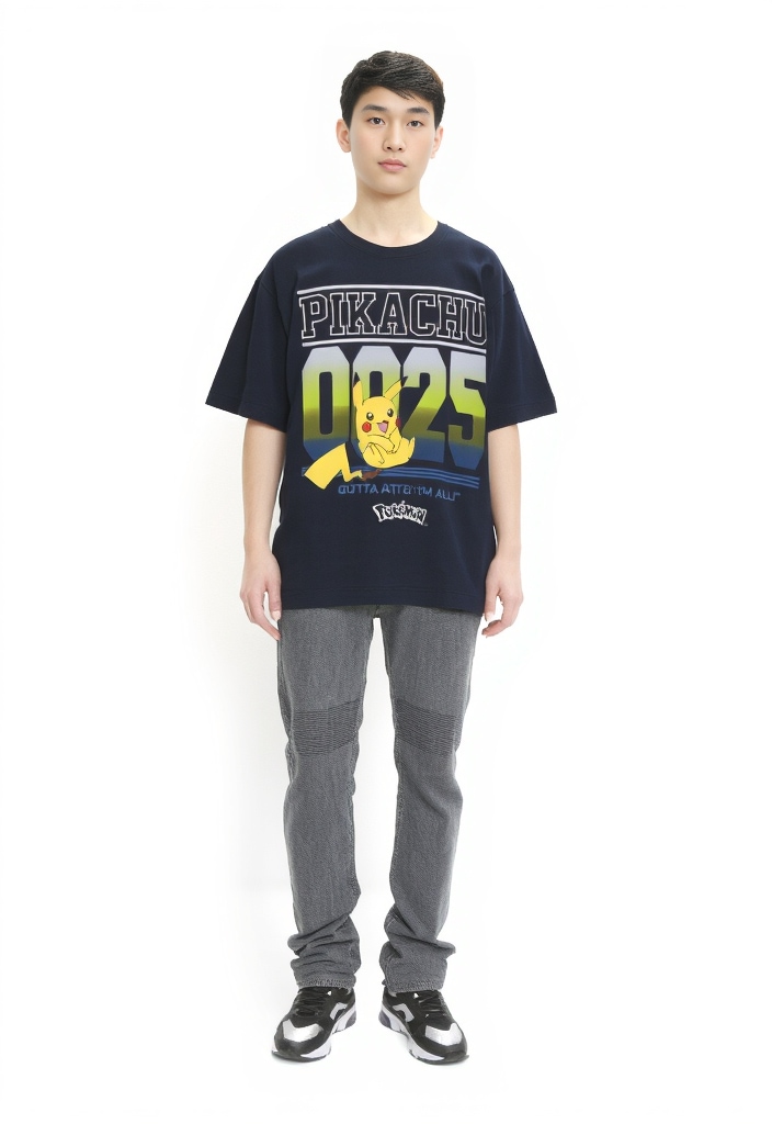 Name It T-Shirt »NKMMABR POKEMON NREG SS TOP BOX NOOS SKY« mit grossem Pokémon-Frontmotiv