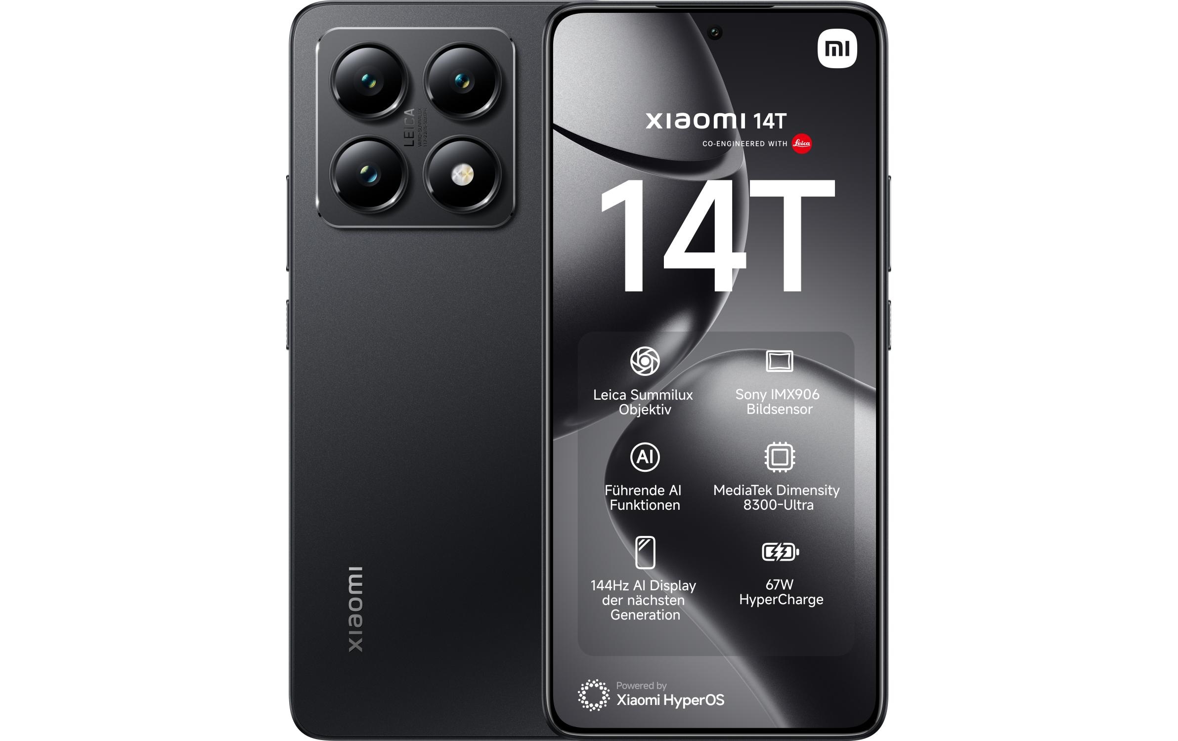 Smartphone »14T 256 GB«, Schwarz, 256 GB Speicherplatz