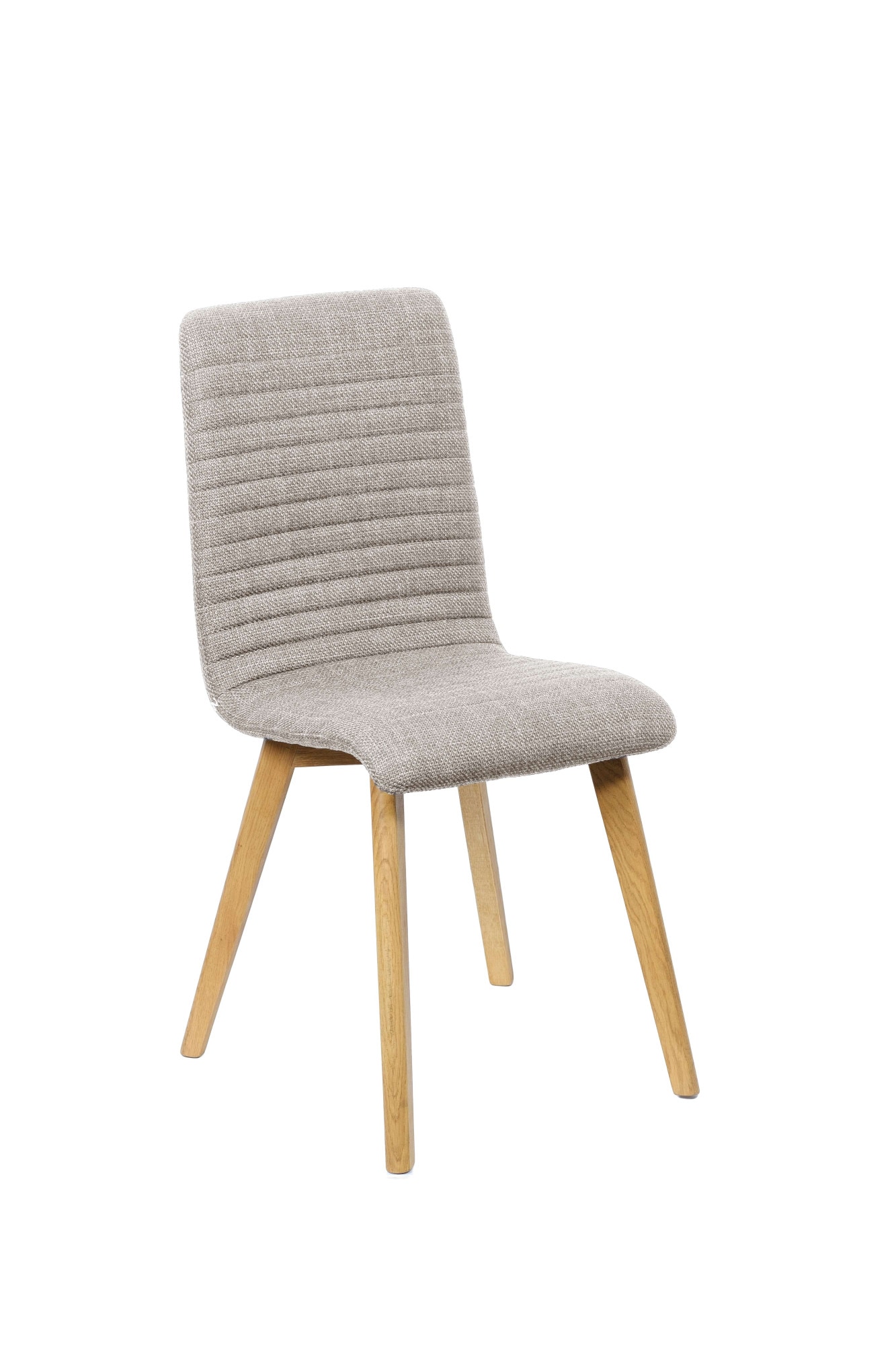 Home affaire 4-Fussstuhl »Arosa Esszimmerstuhl, Polsterstuhl, Küchenstuhl, Speisestuhl, Essstuhl«, (Set), 2 St., Chenille, 2er-Set, Beine aus Massivholz Eiche oder Buche, mit gestepptem Stoff