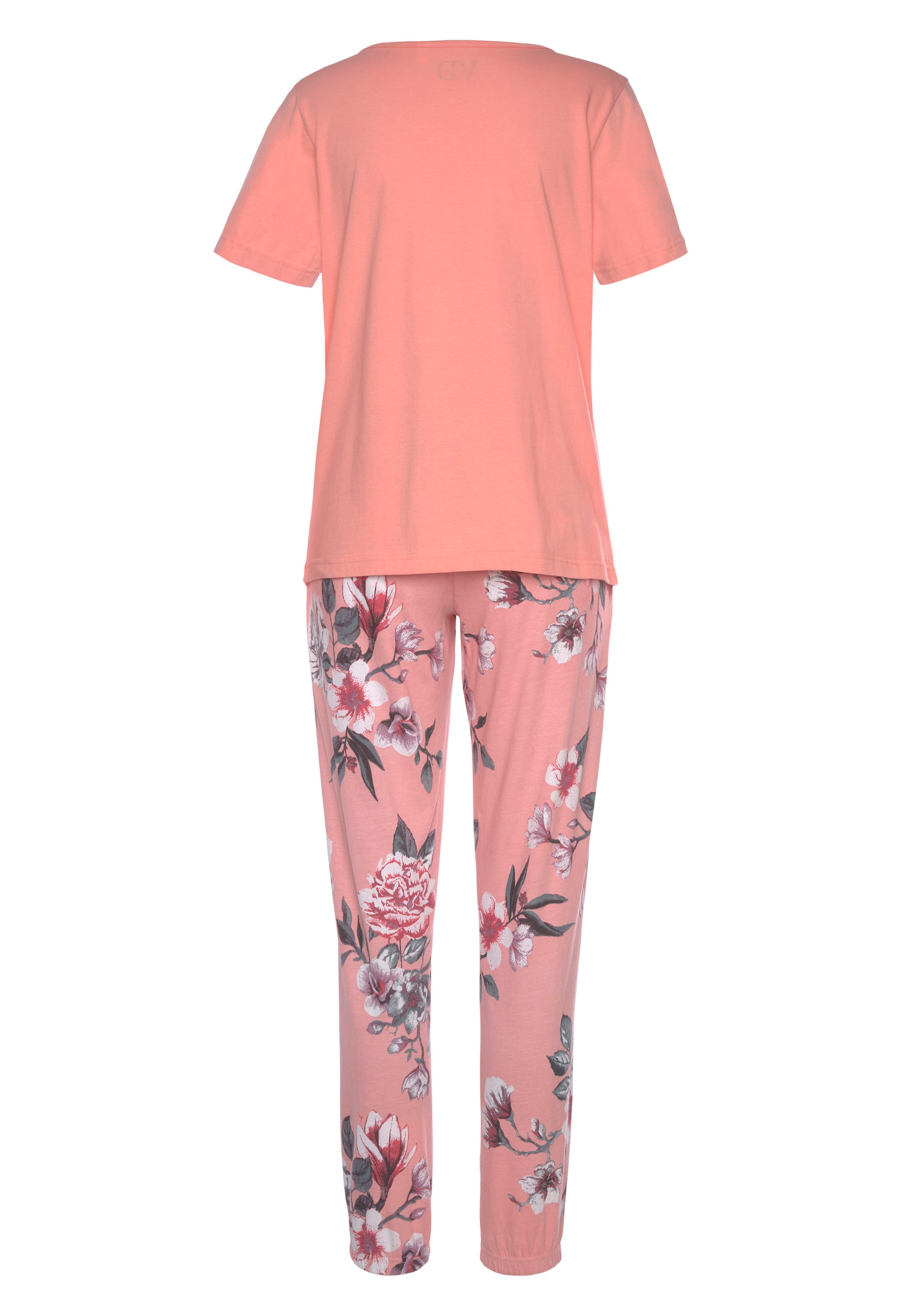 Vivance Dreams Pyjama, (2 tlg.), mit Blumendruck