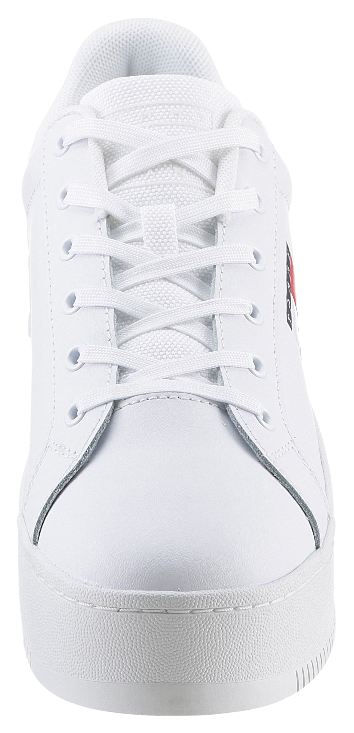 Tommy Jeans Plateausneaker »TJW FLATFORM ESS«, Freizeitschuh, Halbschuh, Schnürschuh mit Kontrastbesatz