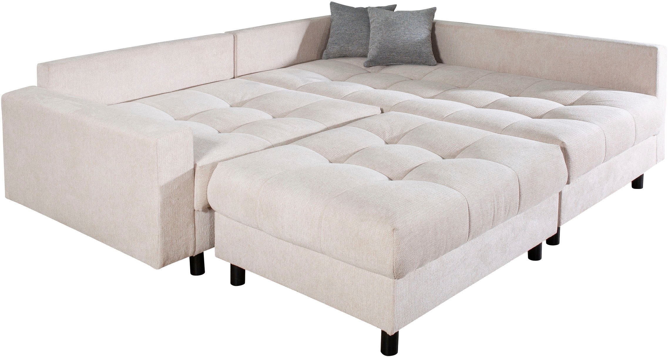 Home affaire Ecksofa »Toni L-Form«, Ottomane beidseitig montierbar, Federkern-Polsterung