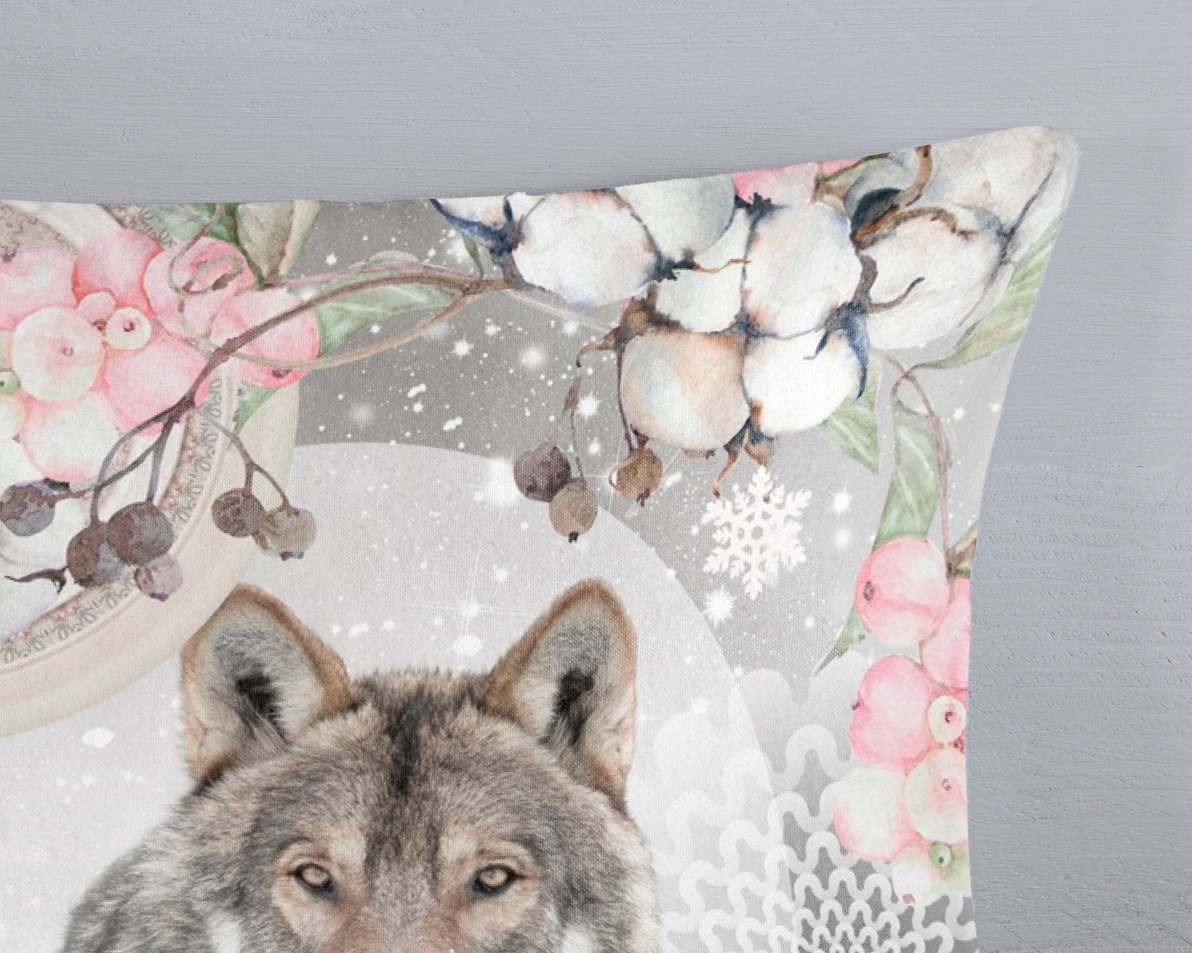 hip Wendebettwäsche »Isaci«, Biber, 135x200, Warm, Weich, Wendeoptik, Reissverschluss, Winter, Grau