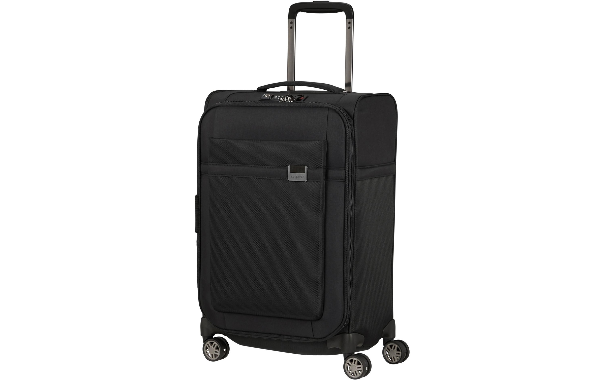 Samsonite, Unisex, Koffer »Airea Spinner« 4 Rollen, schwarz, B/H/T: 22cm x 55cm x 35cm, Bei Bedarf lässt sich das Volumen erweitern