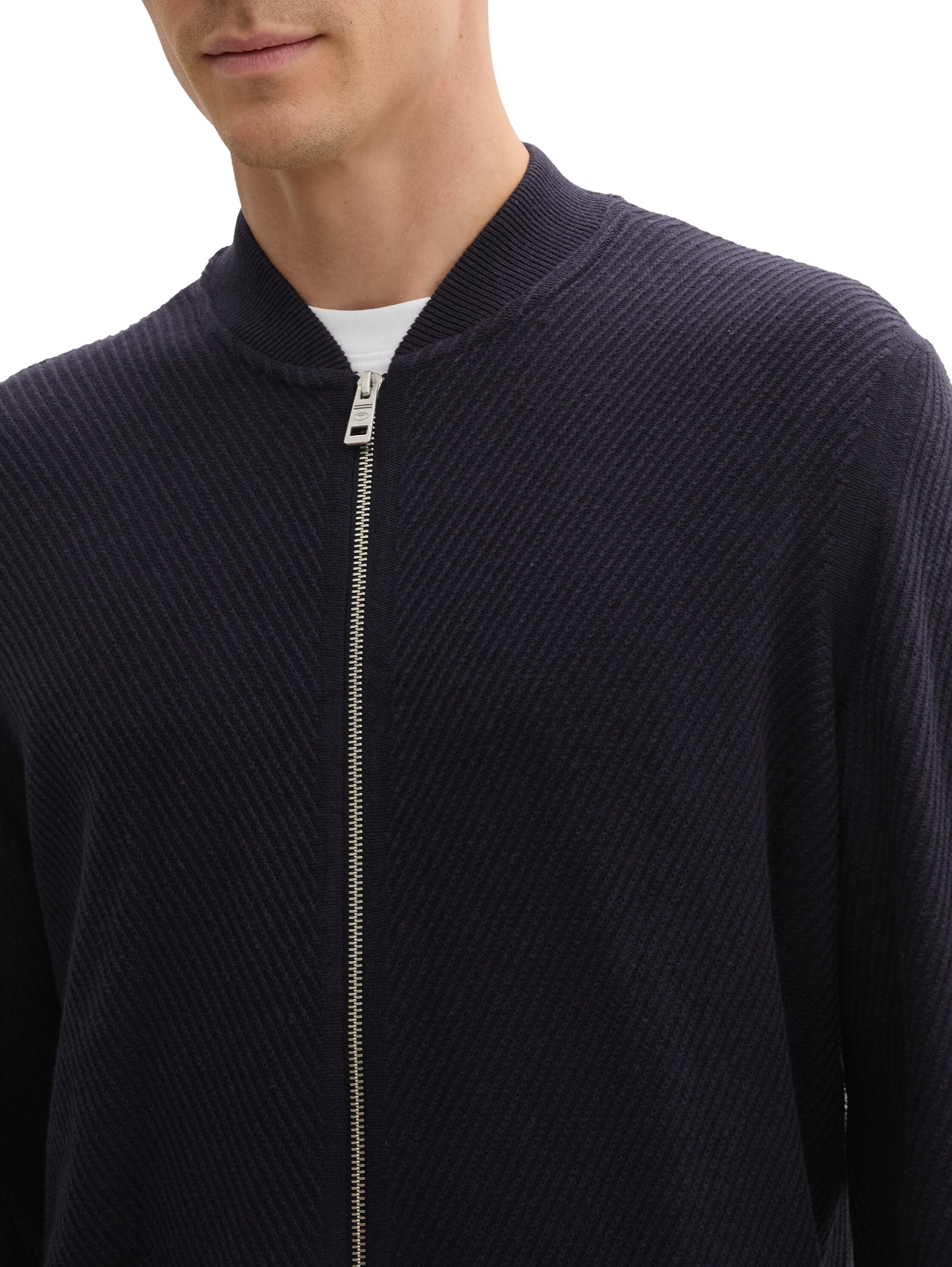 TOM TAILOR Strickjacke, mit Reissverschluss
