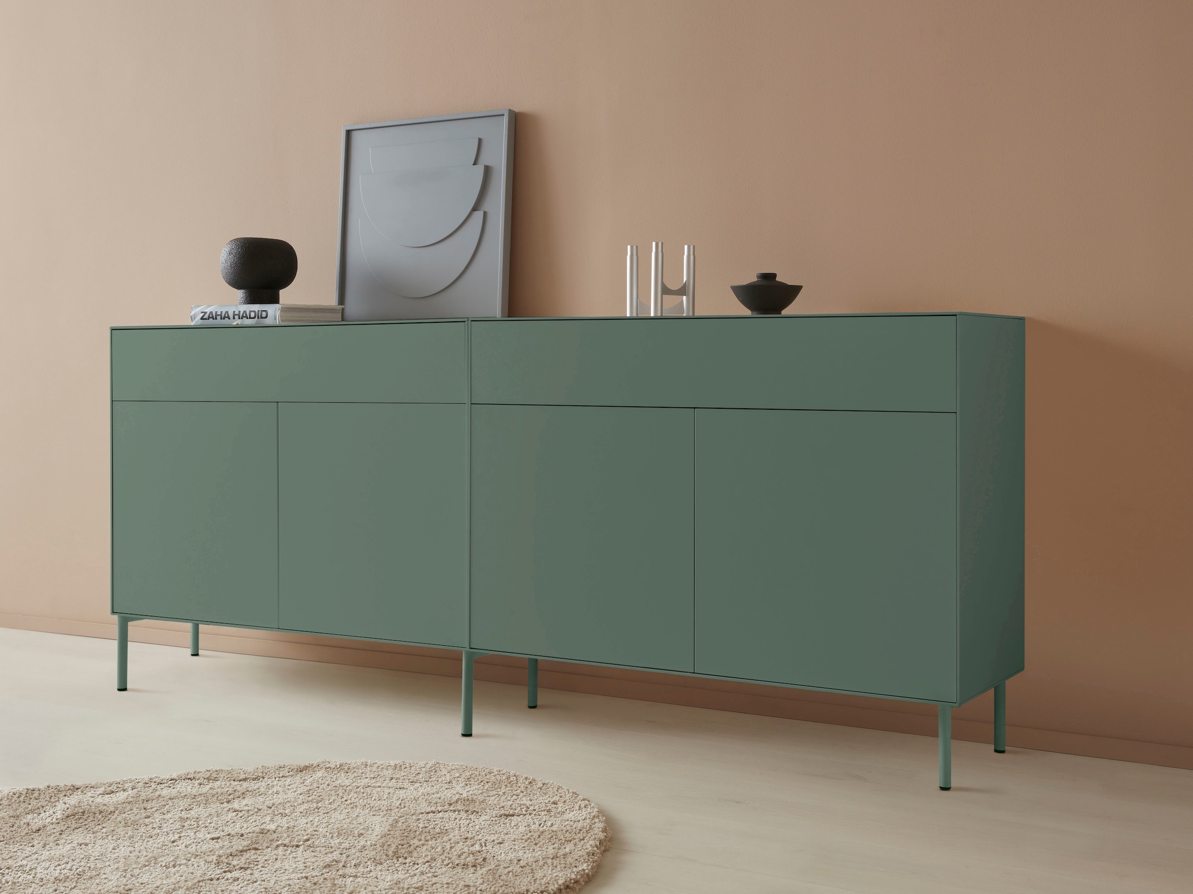 LeGer Home by Lena Gercke Sideboard »Essentials«, Breite: 112cm, MDF lackiert, Push-to-open-Funktion