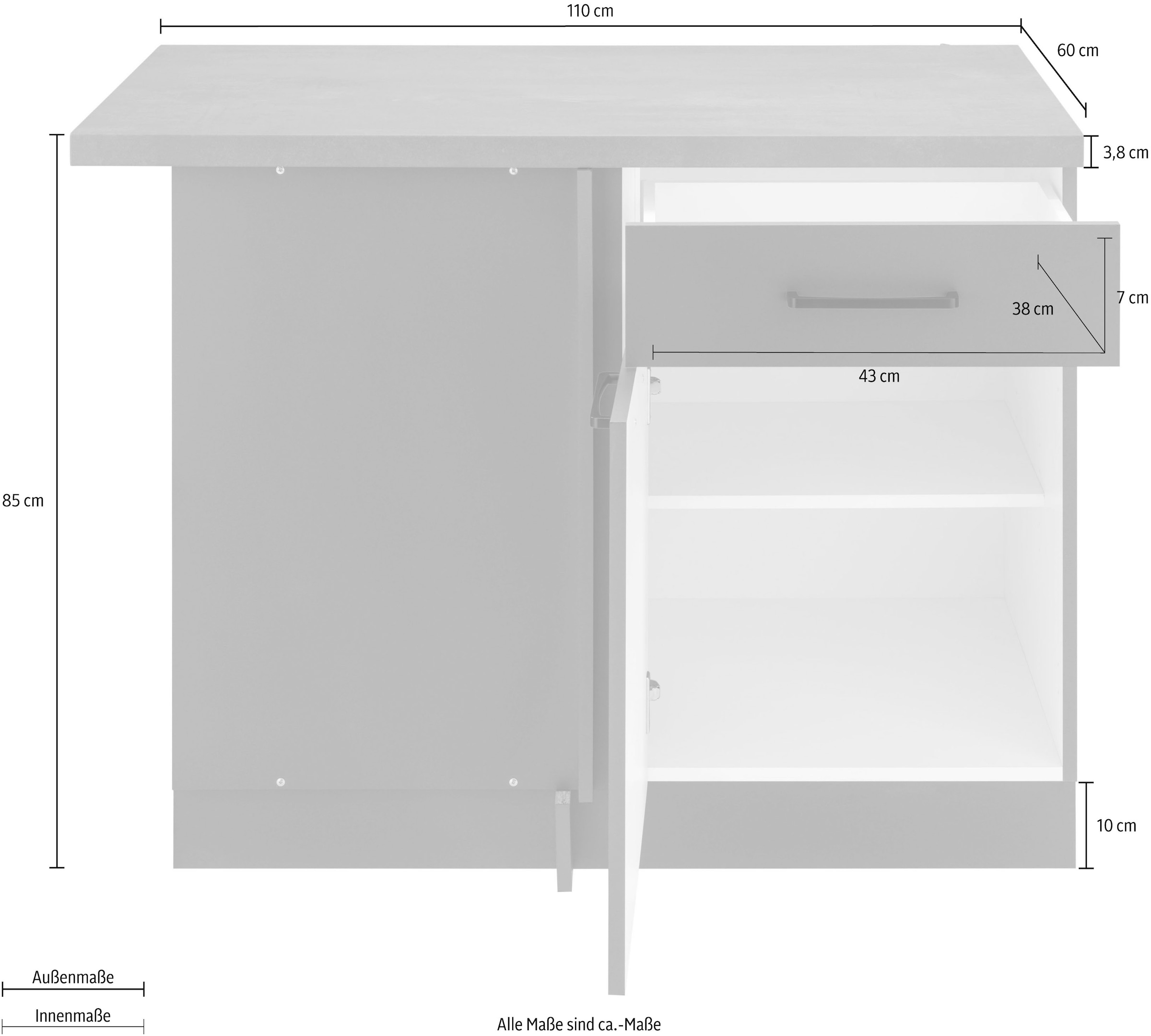 wiho Küchen Eckunterschrank »Esbo«, | Jelmoli-Versand 110 cm shoppen online breit