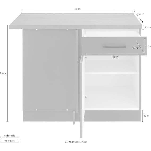wiho Küchen Eckunterschrank »Esbo«, 110 cm breit online shoppen |  Jelmoli-Versand